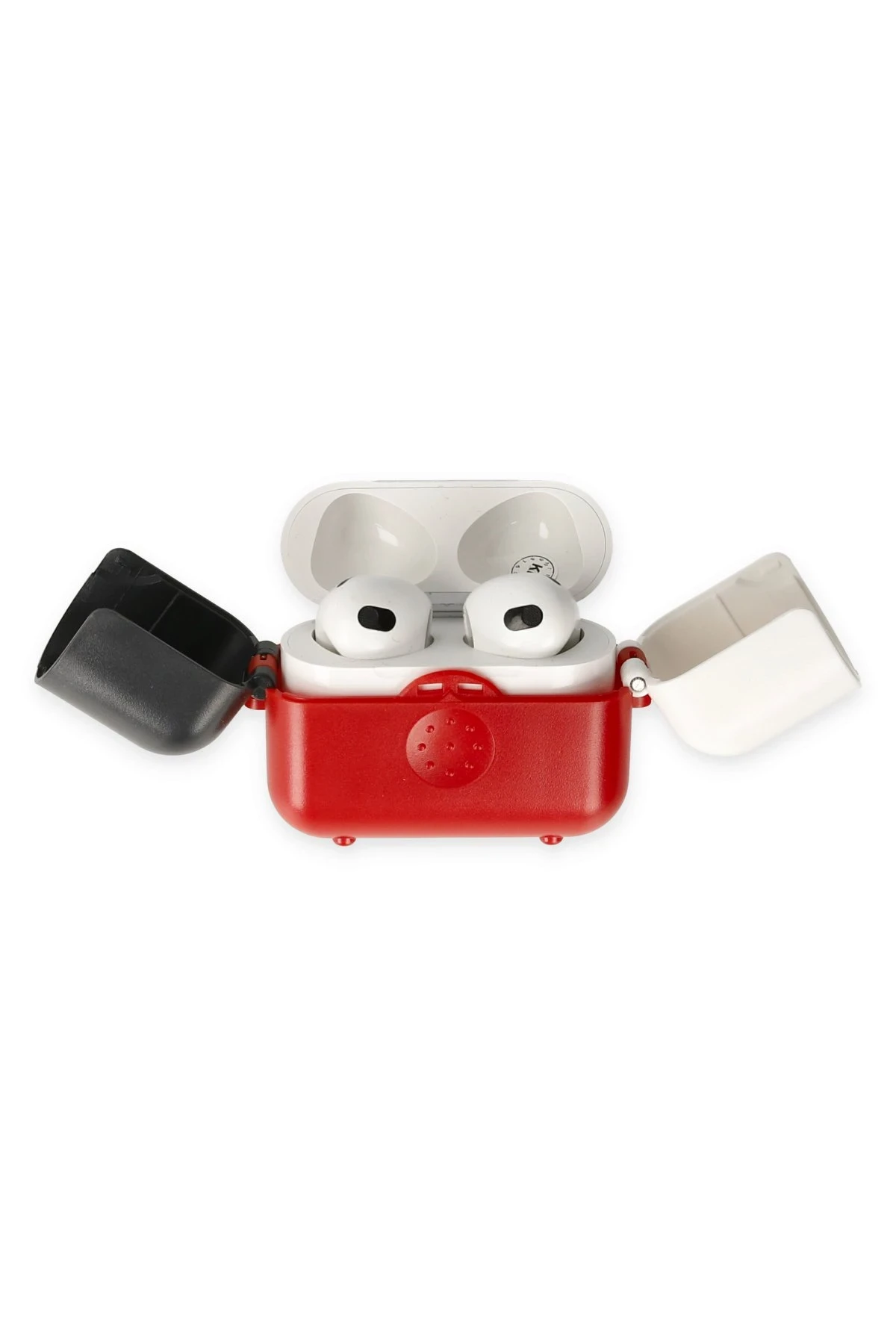 Newface Airpods 3 (3.nesil) Basmalı Kılıf - Kırmızı-Siyah-Beyaz - Görsel 3