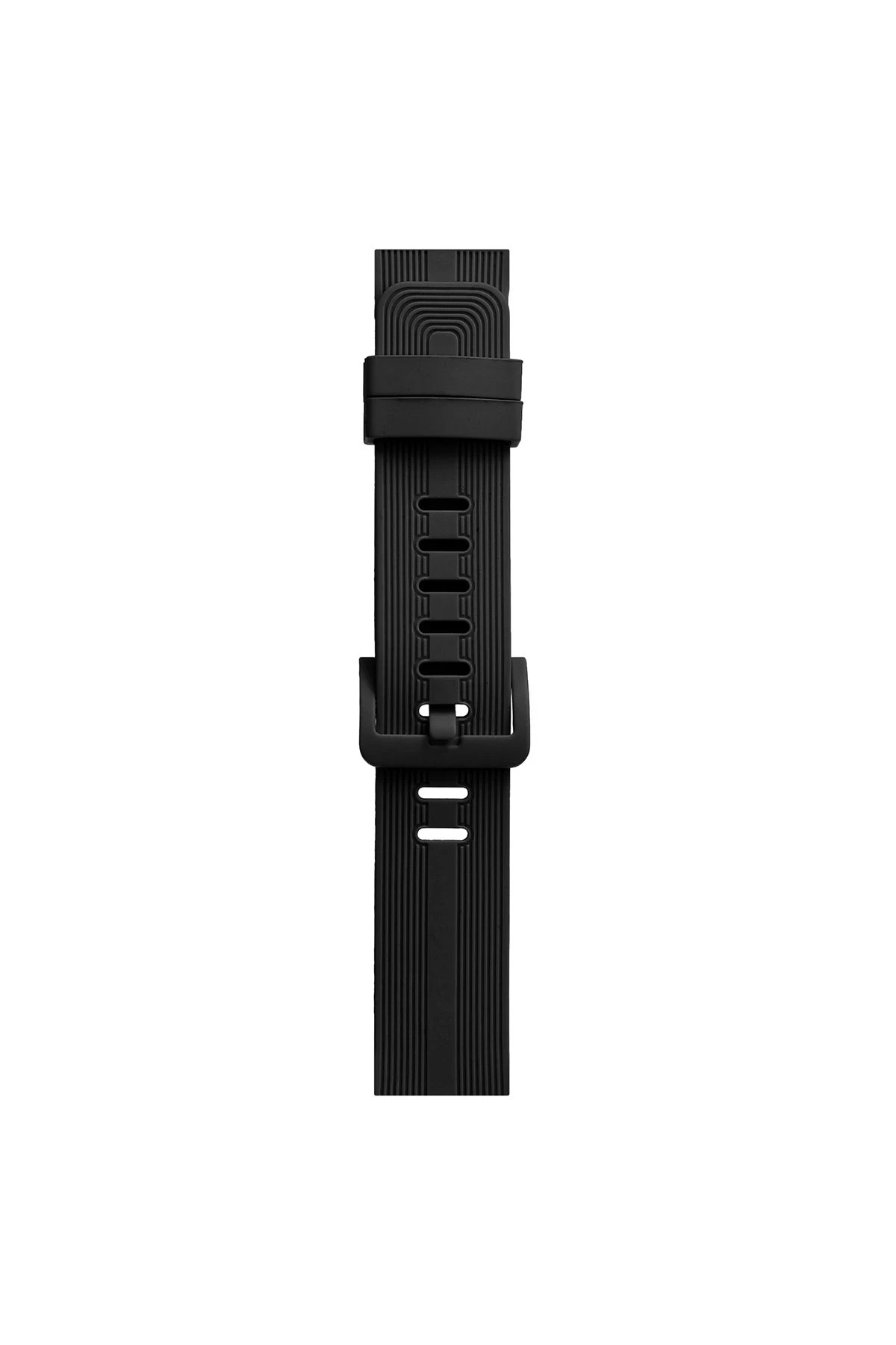 Newface Apple Watch 38mm KR408 Çizgili Silikon Kordon - Siyah - Görsel 3