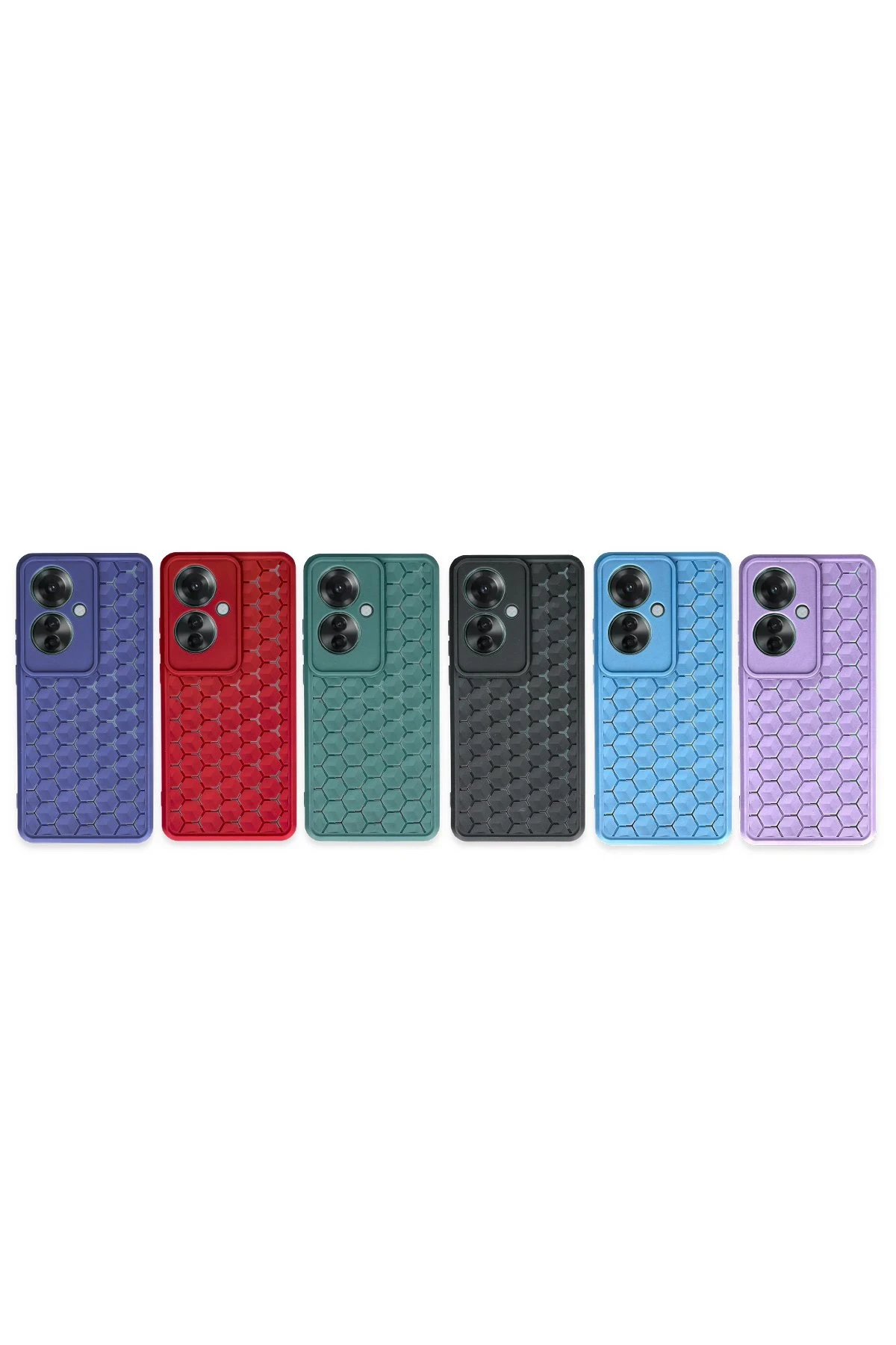Newface Oppo Reno 11F Kılıf Petek Silikon Kapak - Siyah - Görsel 4