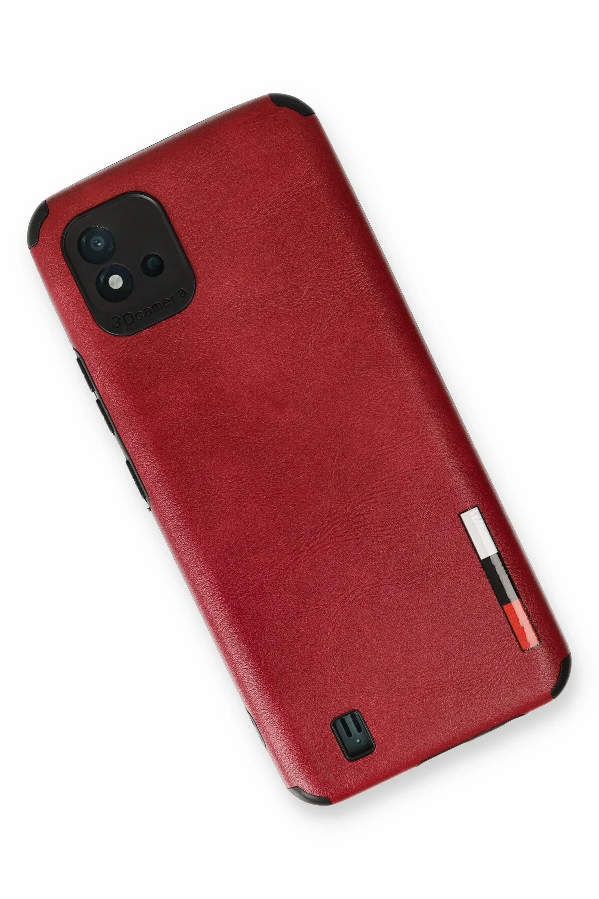 Newface Realme C11 2021 Kılıf Loop Deri Silikon - Kırmızı - Görsel 3