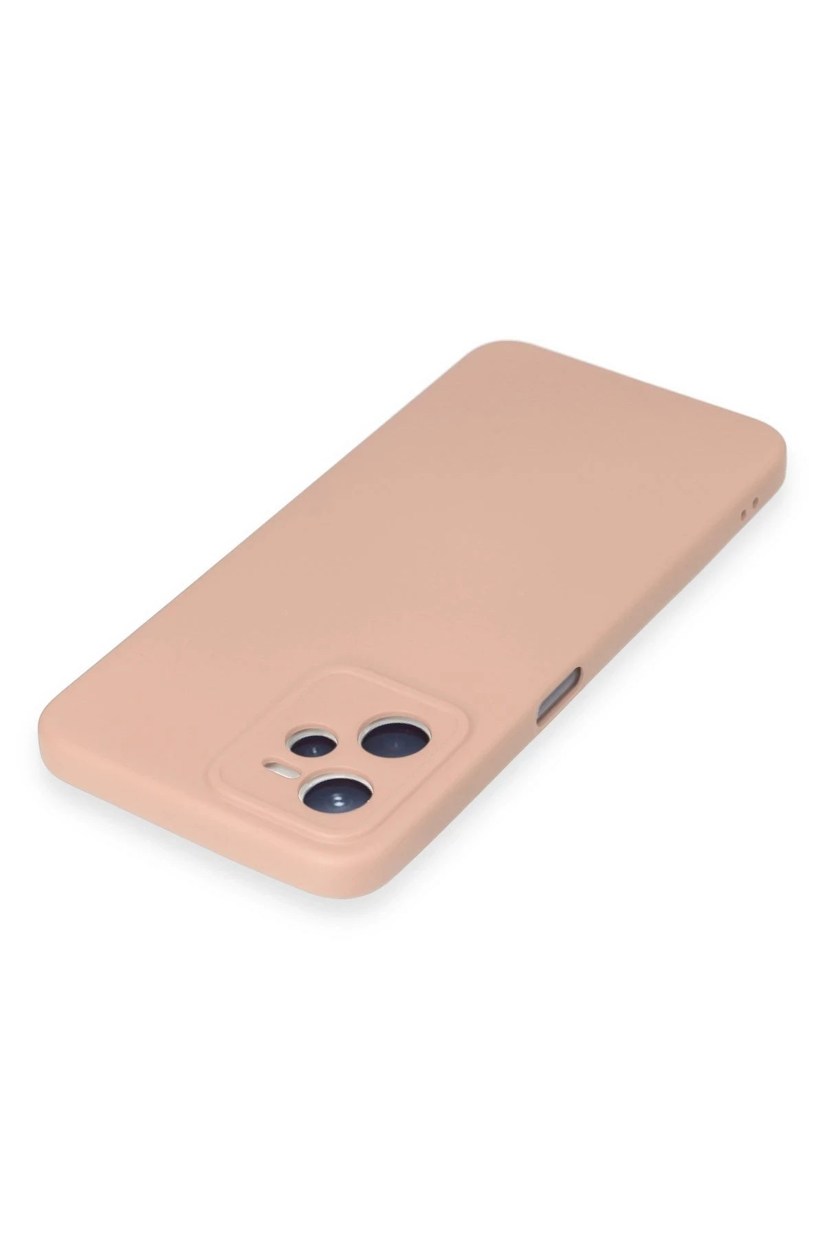 Newface Realme C35 Kılıf Nano içi Kadife Silikon - Pudra - Görsel 3