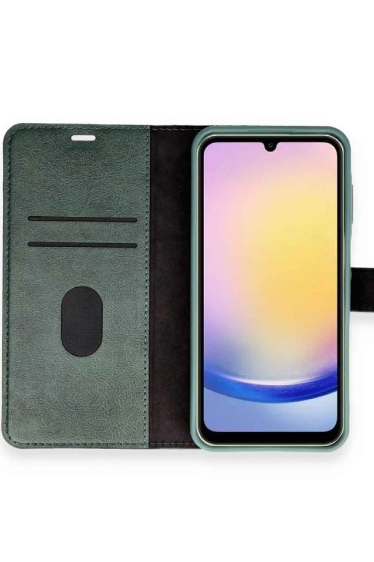 Newface Samsung Galaxy A05S Kılıf Trend S Plus Kapaklı Kılıf - Yeşil - Görsel 4