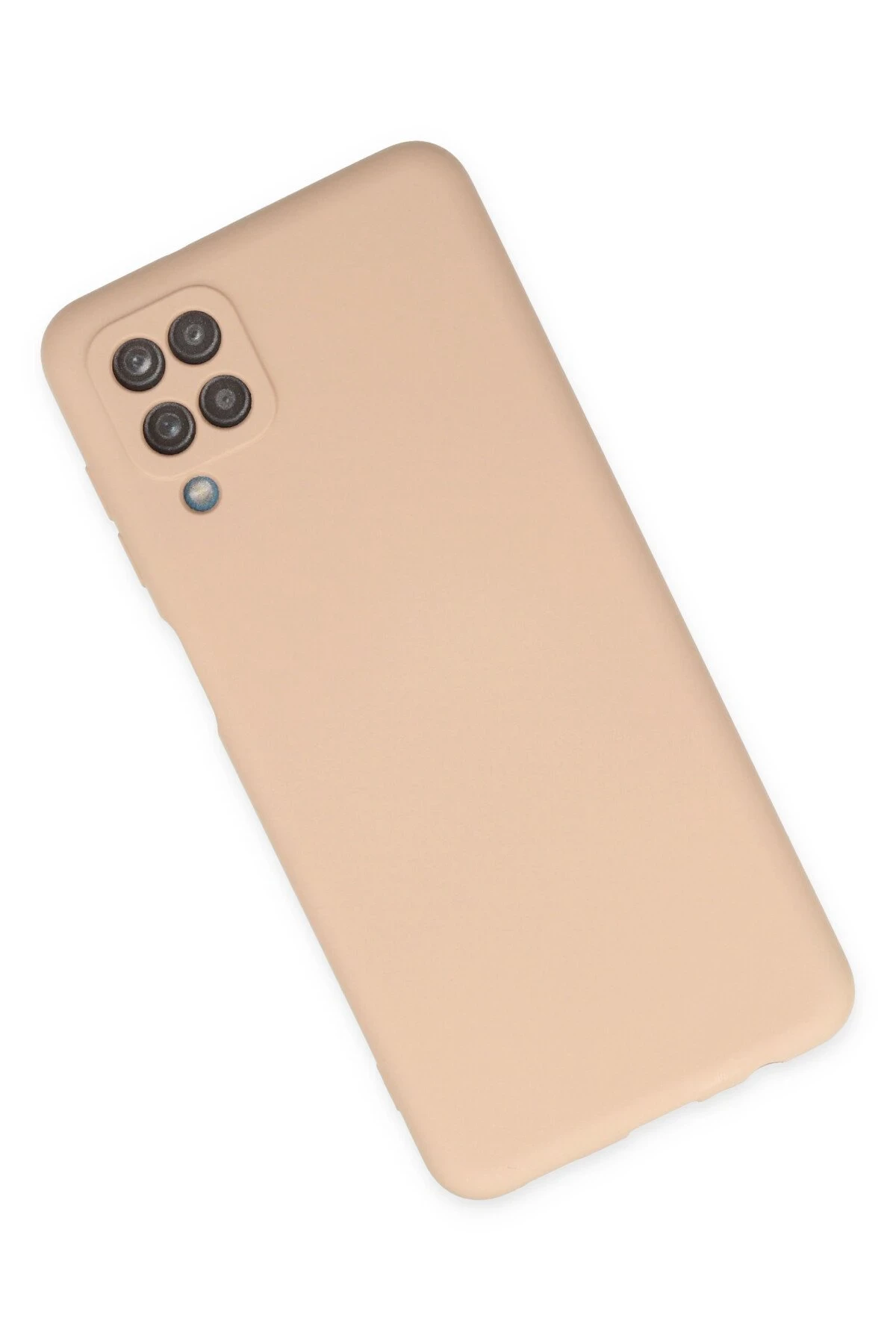 Newface Samsung Galaxy A12 Kılıf Nano içi Kadife Silikon - Pudra - Görsel 3
