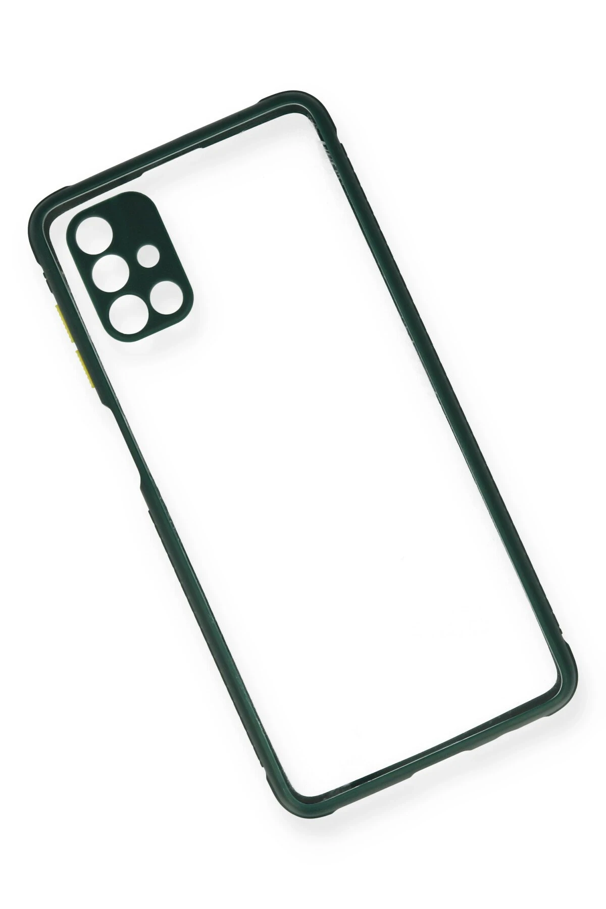 Newface Samsung Galaxy M51 Kılıf Miami Şeffaf Silikon - Koyu Yeşil - Görsel 3