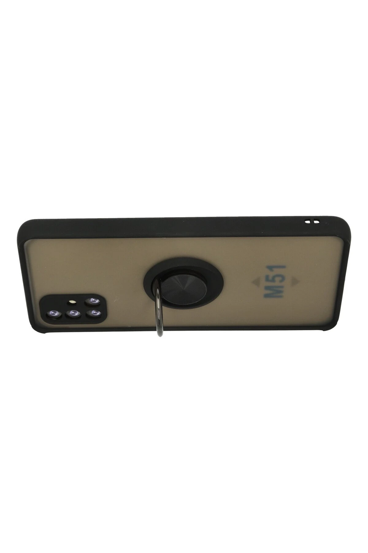 Newface Samsung Galaxy M51 Kılıf Montreal Yüzüklü Silikon Kapak - Siyah - Görsel 3
