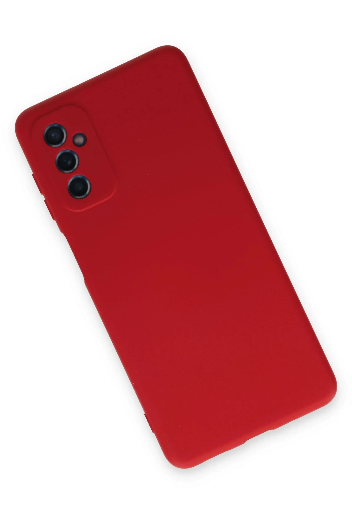 Newface Samsung Galaxy M52 5G Kılıf Nano içi Kadife Silikon - Kırmızı - Görsel 3