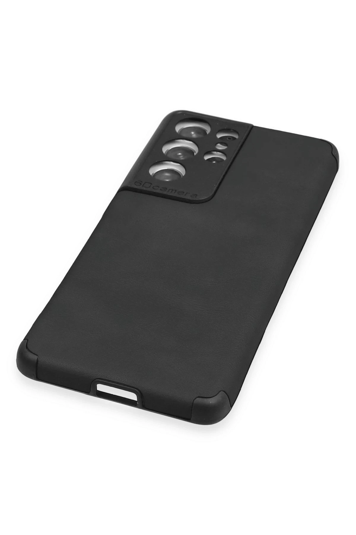 Newface Samsung Galaxy S21 Ultra Kılıf Loop Deri Silikon - Siyah - Görsel 4