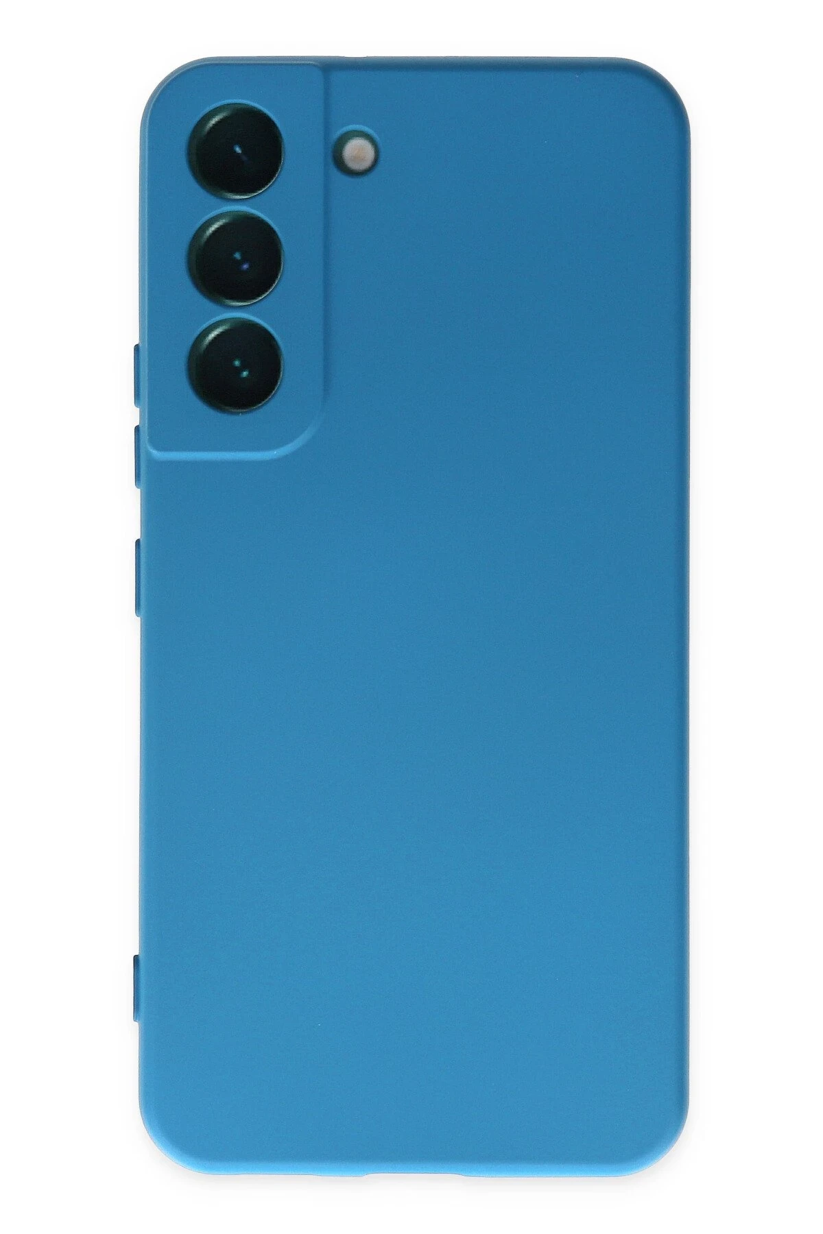 Newface Samsung Galaxy S22 Plus Kılıf Nano içi Kadife Silikon - Mavi - Görsel 3