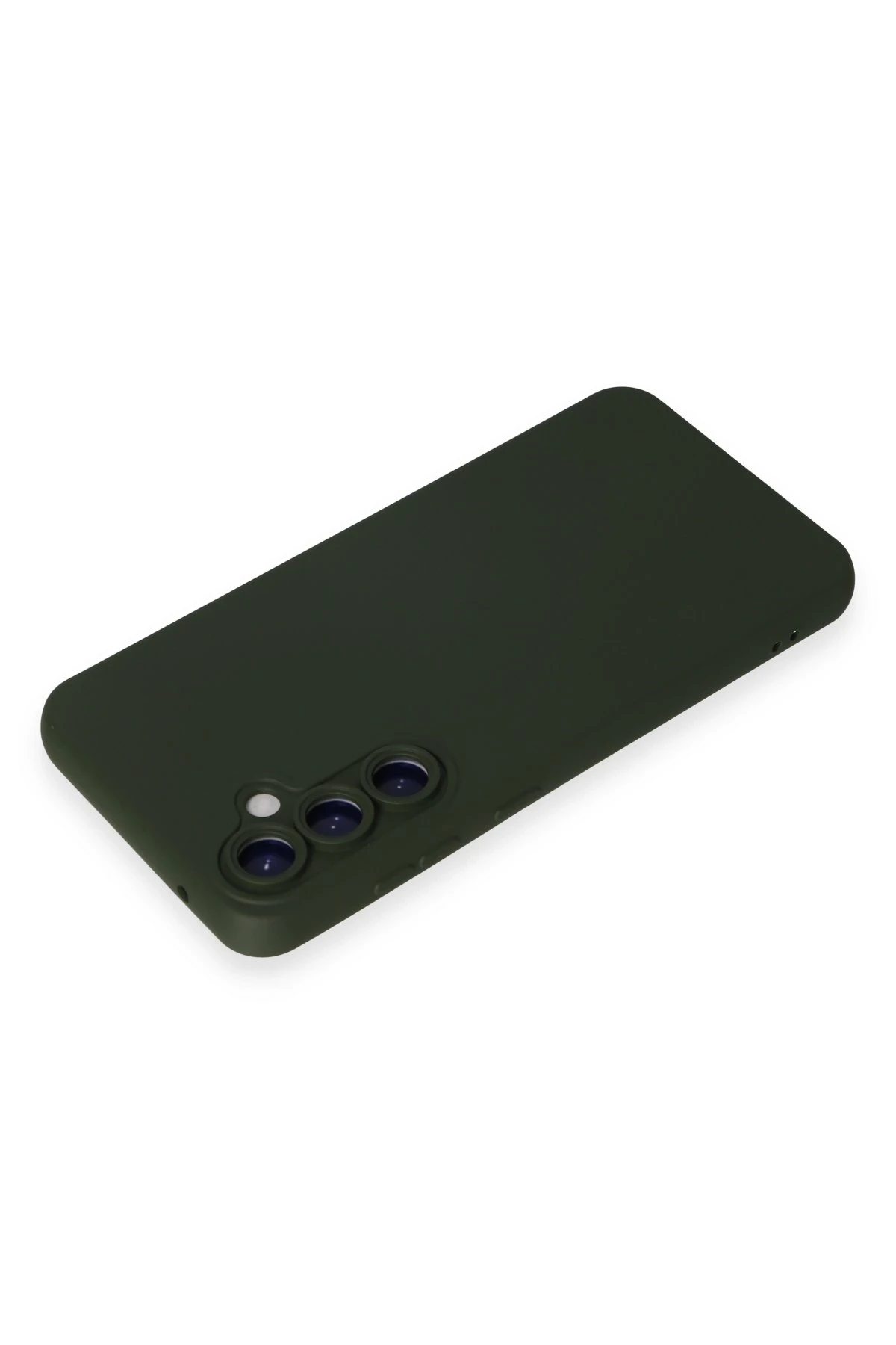 Newface Samsung Galaxy S24 Plus Kılıf Nano içi Kadife Silikon - Koyu Yeşil - Görsel 3