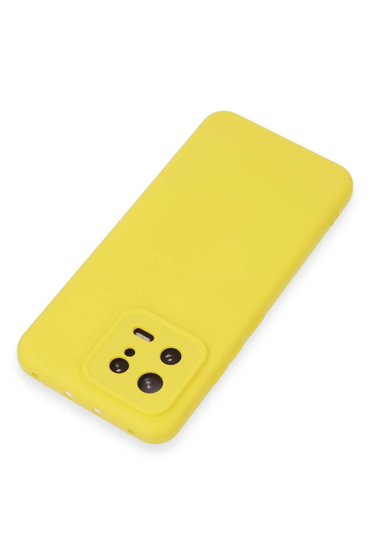 Newface Xiaomi Mi 13 Kılıf Nano içi Kadife Silikon - Sarı - Görsel 3