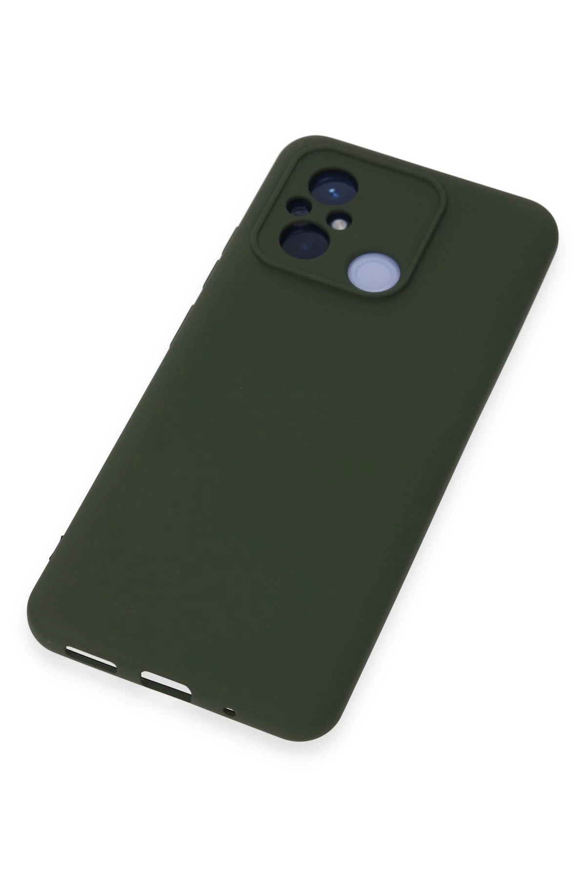 Newface Xiaomi Redmi 12C Kılıf Nano içi Kadife Silikon - Koyu Yeşil - Görsel 4