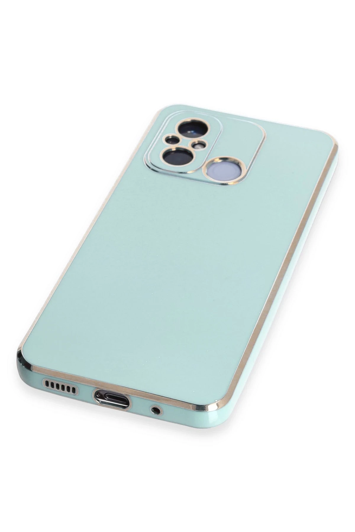Newface Xiaomi Redmi 12C Kılıf Volet Silikon - Açık Yeşil - Görsel 4
