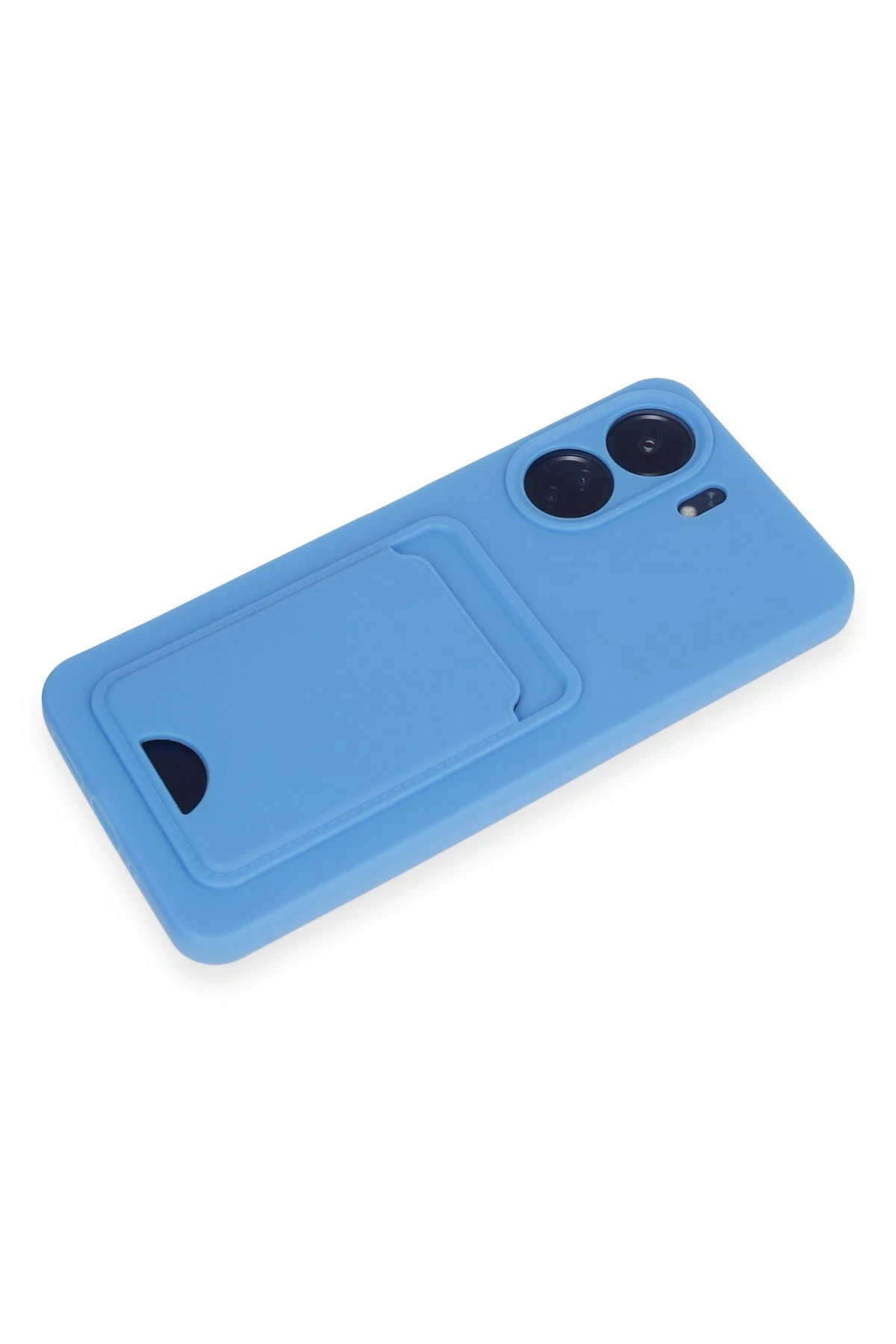Newface Xiaomi Redmi 13C Kılıf Kelvin Kartvizitli Silikon - Mavi - Görsel 4