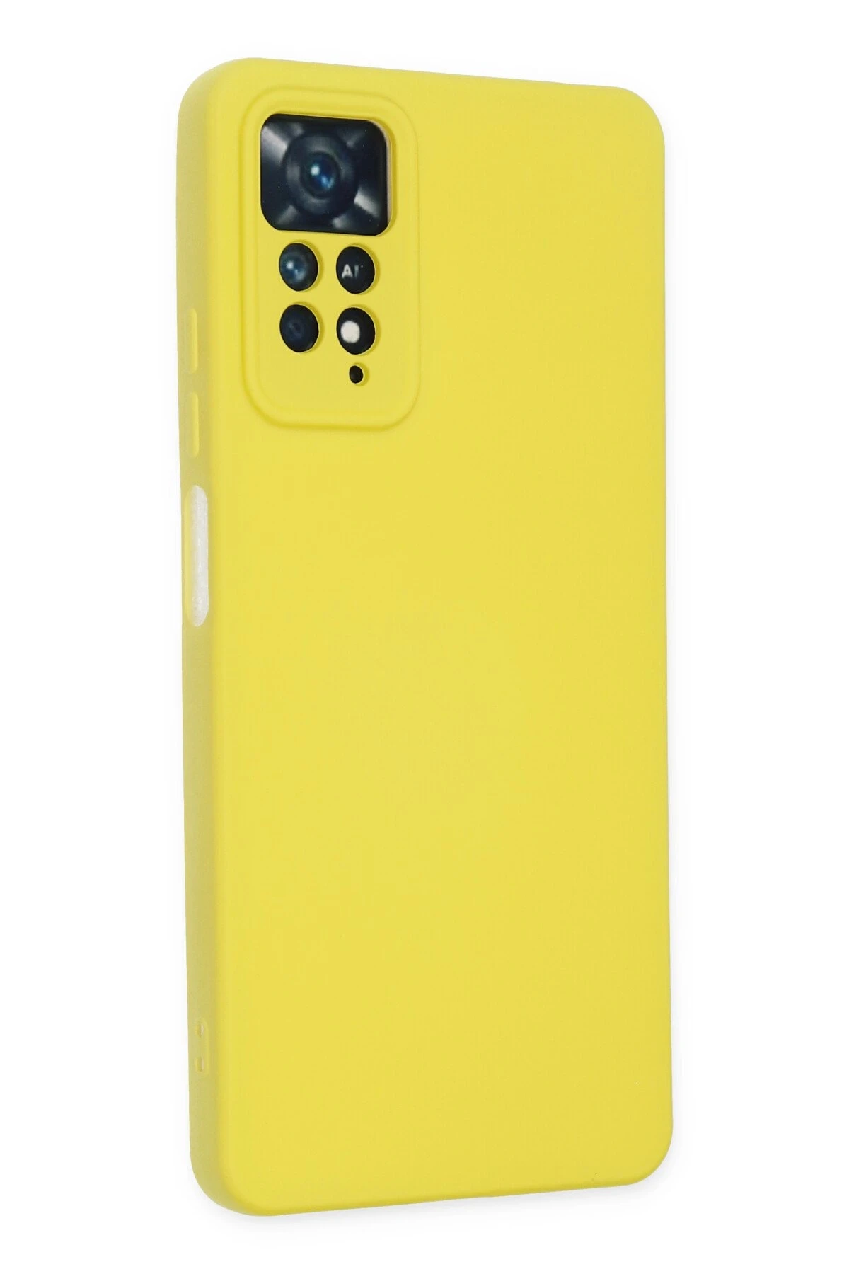 Newface Xiaomi Redmi Note 11 Pro Kılıf Nano içi Kadife Silikon - Sarı - Görsel 3