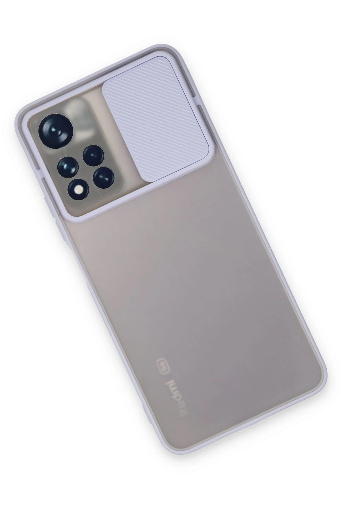 Newface Xiaomi Redmi Note 11 Pro Plus 5G Kılıf Palm Buzlu Kamera Sürgülü Silikon - Lila - Görsel 3