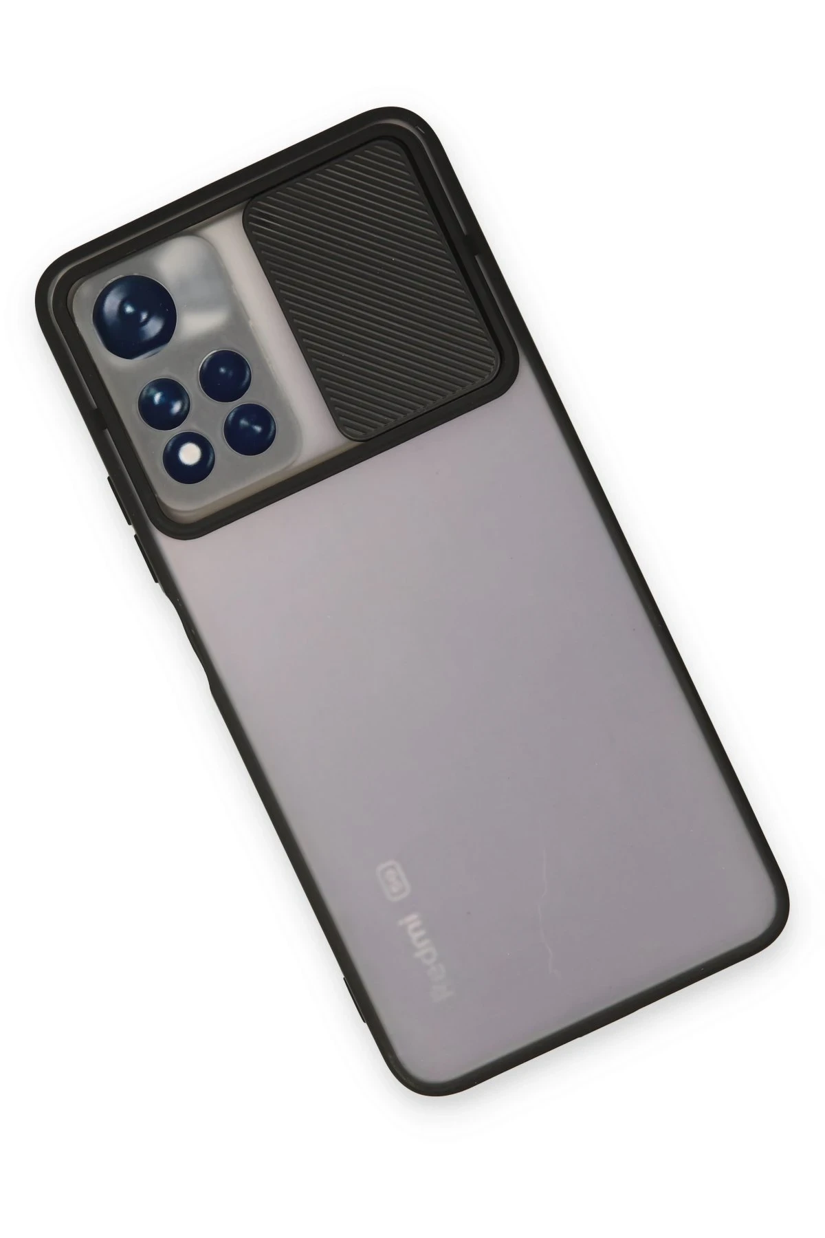 Newface Xiaomi Redmi Note 11 Pro Plus 5G Kılıf Palm Buzlu Kamera Sürgülü Silikon - Siyah - Görsel 3