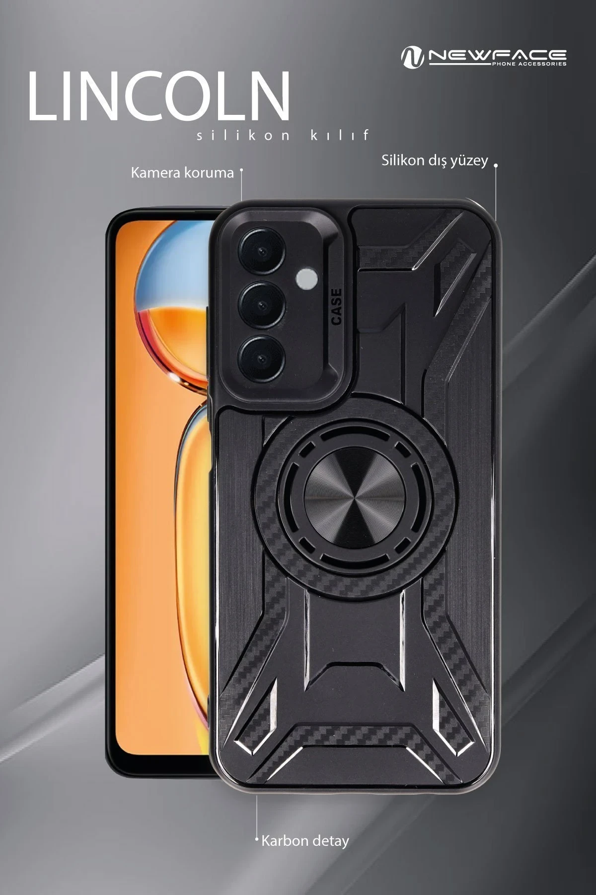 Newface Xiaomi Redmi Note 13 4G Kılıf Lincoln Silikon - Koyu Yeşil - Görsel 3