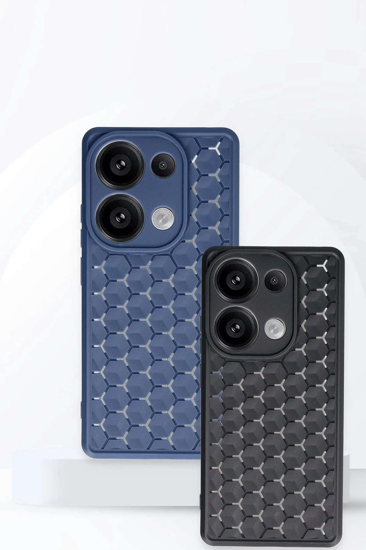 Newface Xiaomi Redmi Note 13 Pro 4G Kılıf Petek Silikon Kapak - Siyah - Görsel 3