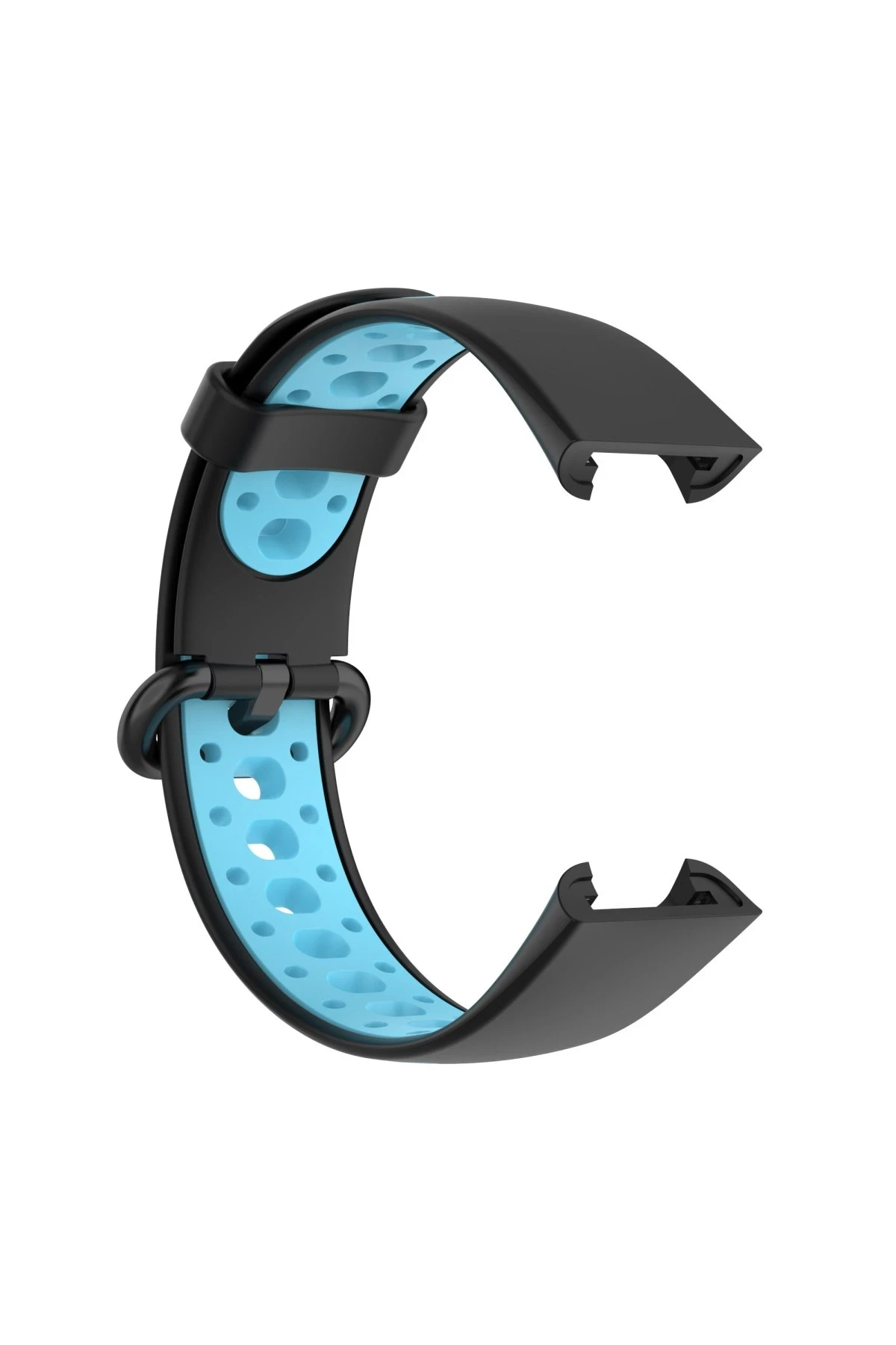 Newface Xiaomi Redmi Watch 2 Spor Delikli Kordon - Siyah-Mavi - Görsel 4