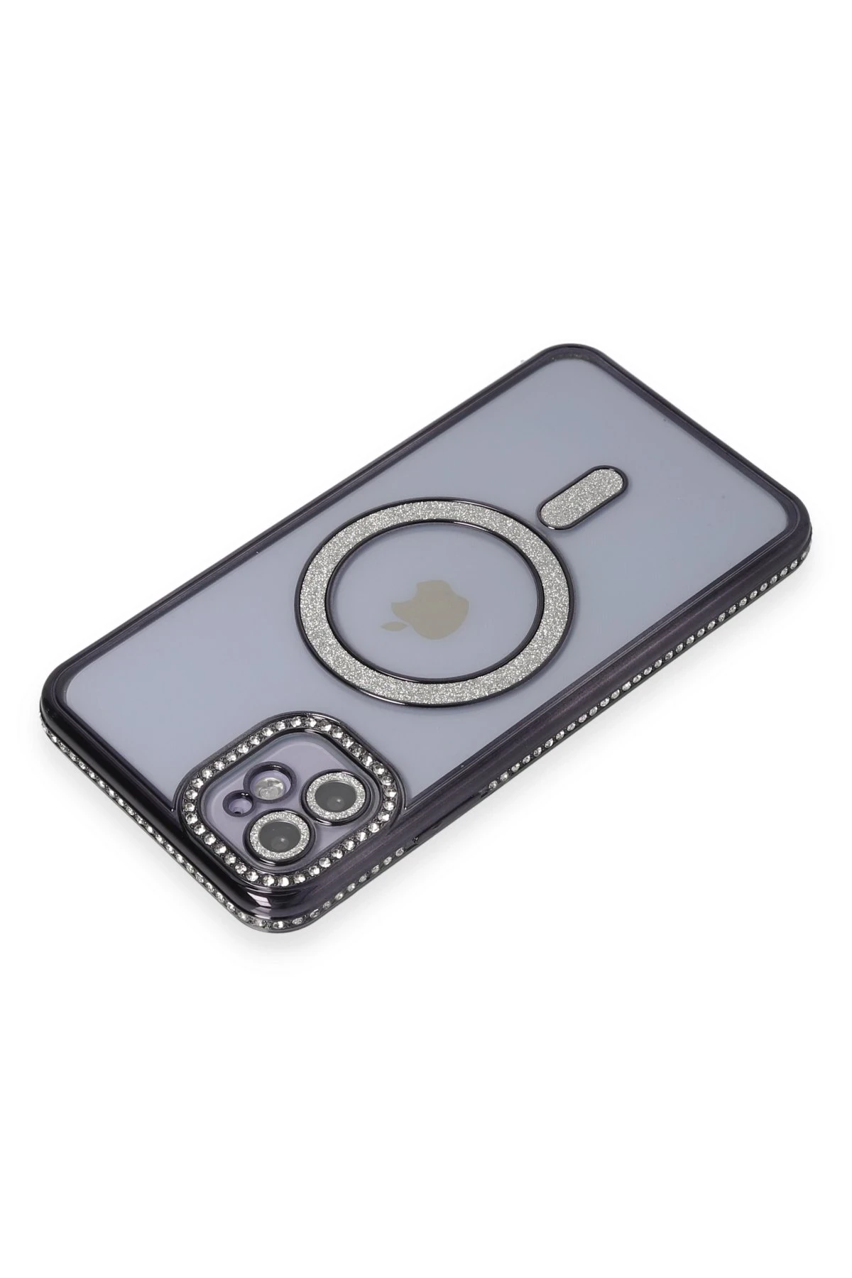 Newface iPhone 11 Kılıf Joke Simli Magneticsafe Kılıf - Siyah - Görsel 3