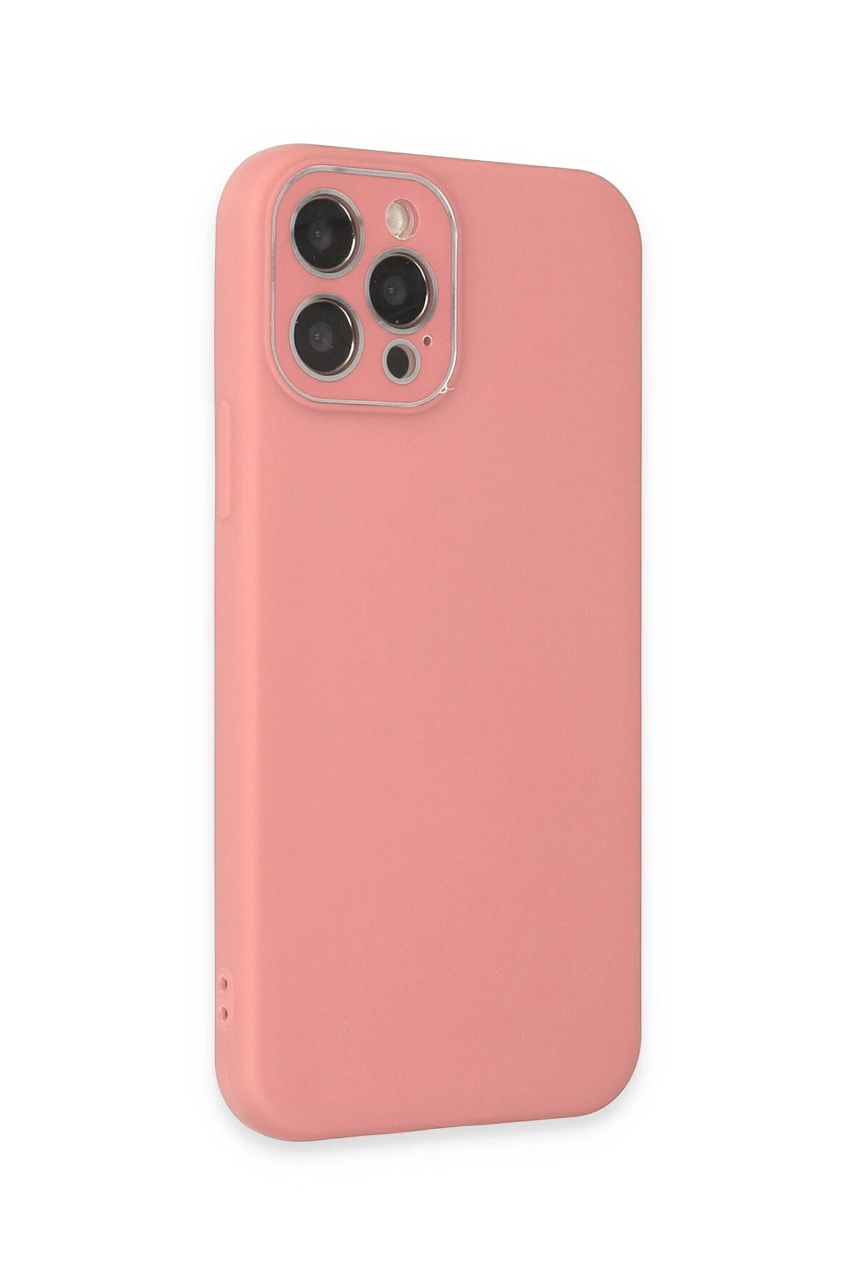 Newface iPhone 12 Pro Max Kılıf Lansman Glass Kapak - Pembe - Görsel 3