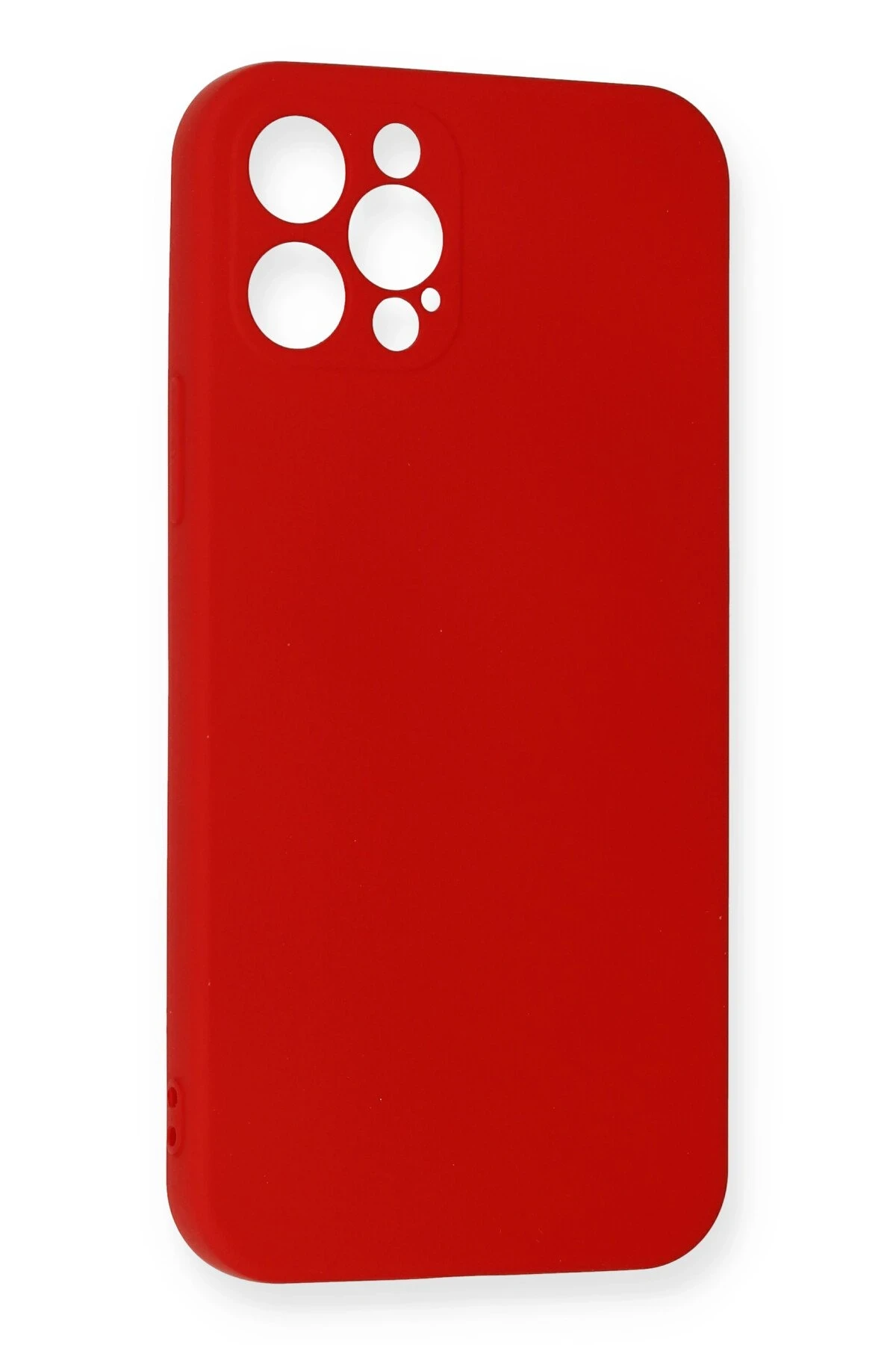 Newface iPhone 12 Pro Max Kılıf Nano içi Kadife Silikon - Kırmızı - Görsel 3