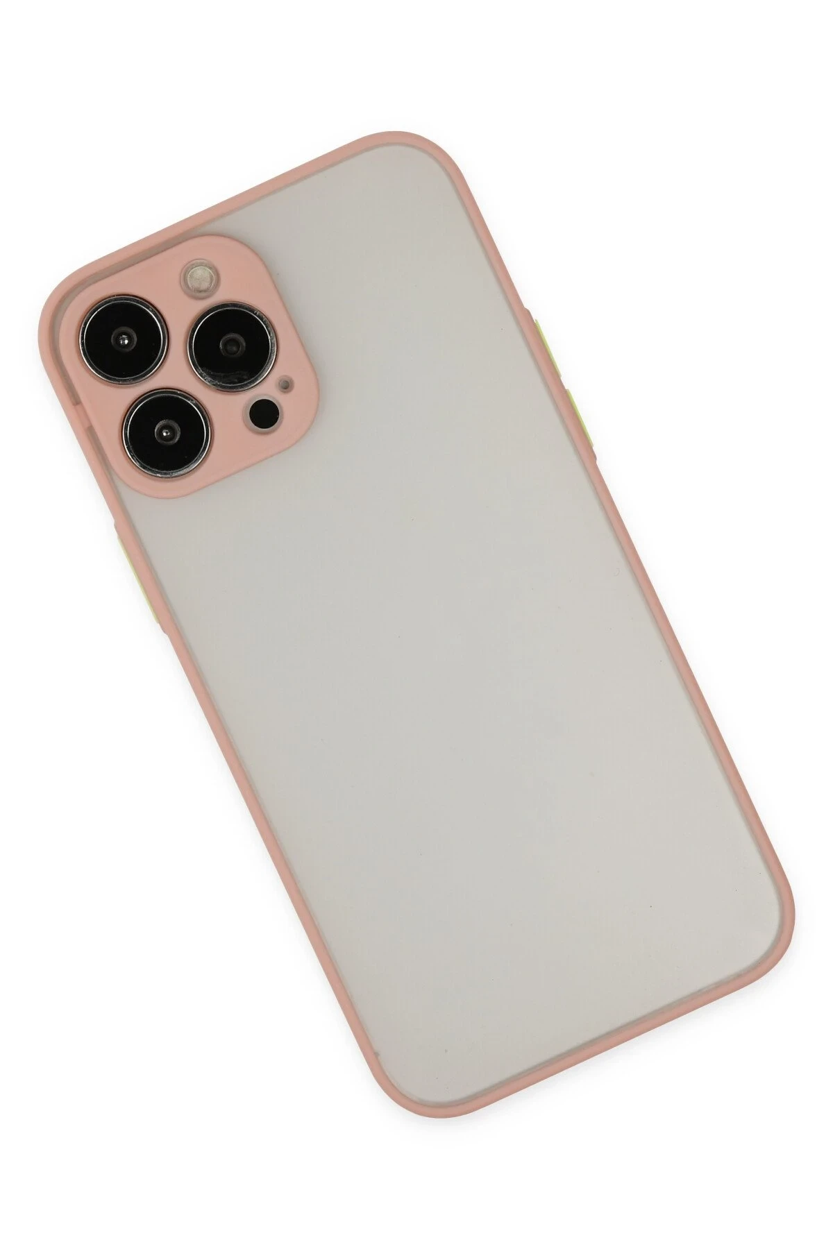 Newface iPhone 13 Pro Max Kılıf Montreal Silikon Kapak - Pembe - Görsel 3