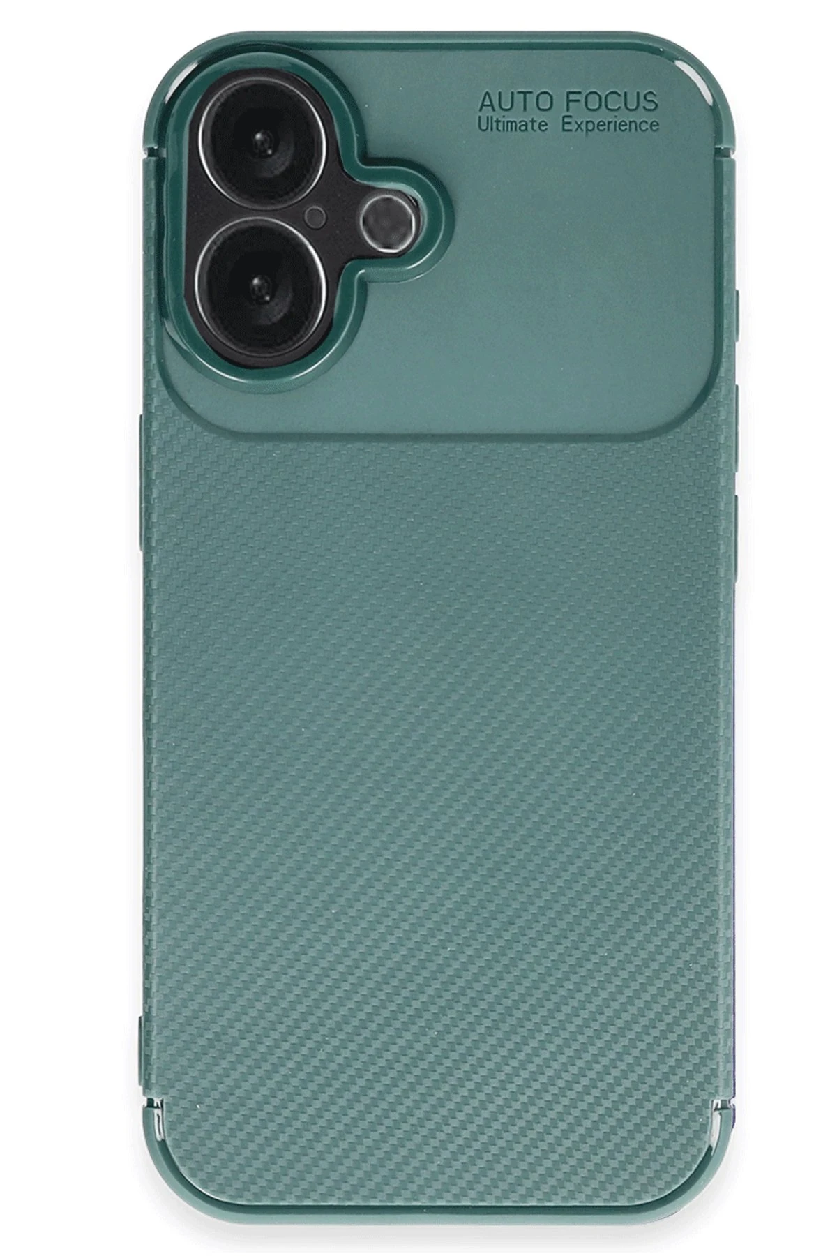 Newface iPhone 16 Kılıf Auto Focus Karbon Kapak - Koyu Yeşil - Görsel 4