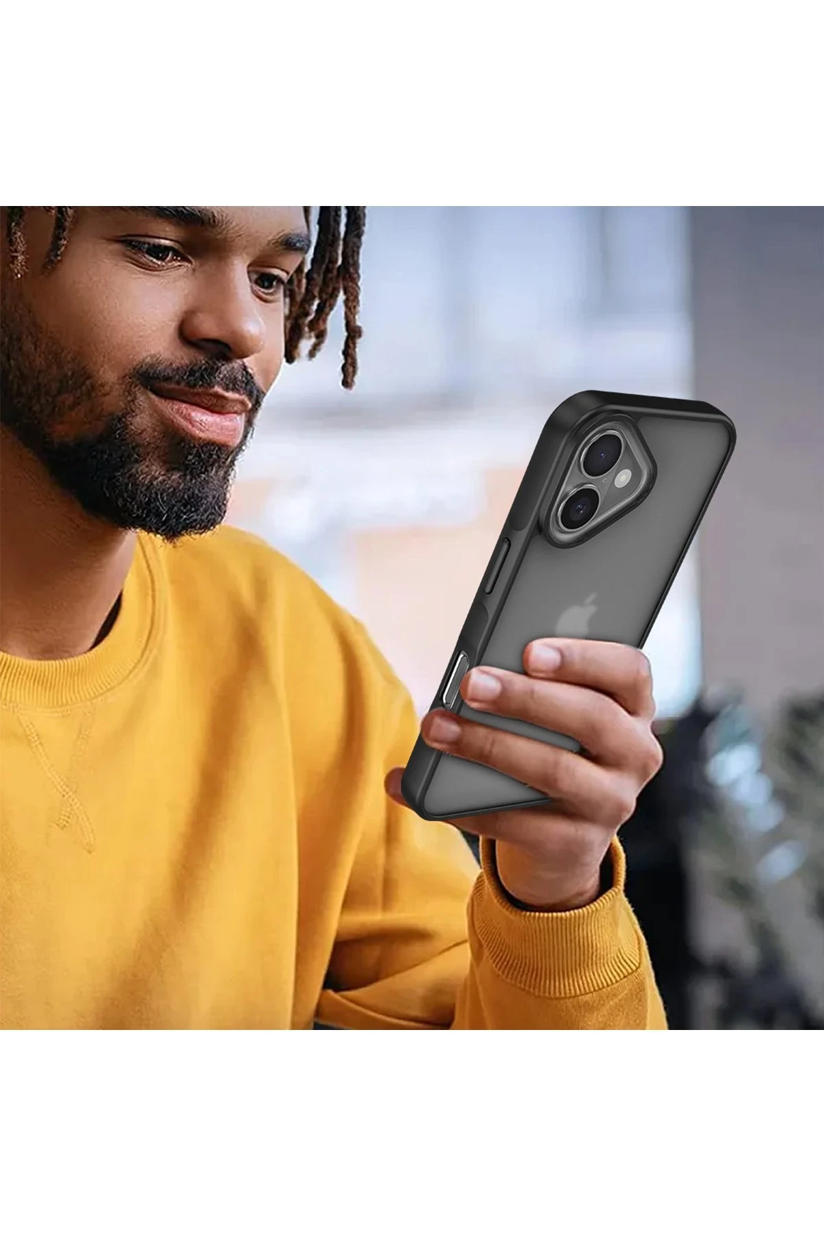 Newface iPhone 16 Kılıf Elegant Kapak - Siyah - Görsel 3
