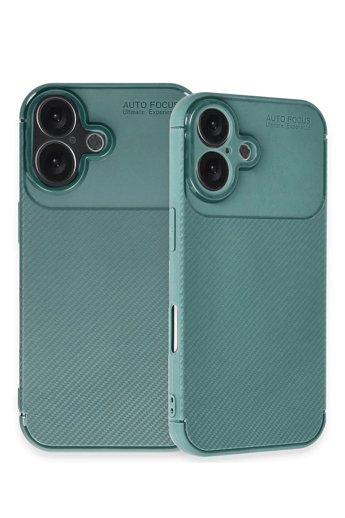 Newface iPhone 16 Plus Kılıf Auto Focus Karbon Kapak - Koyu Yeşil - Görsel 3