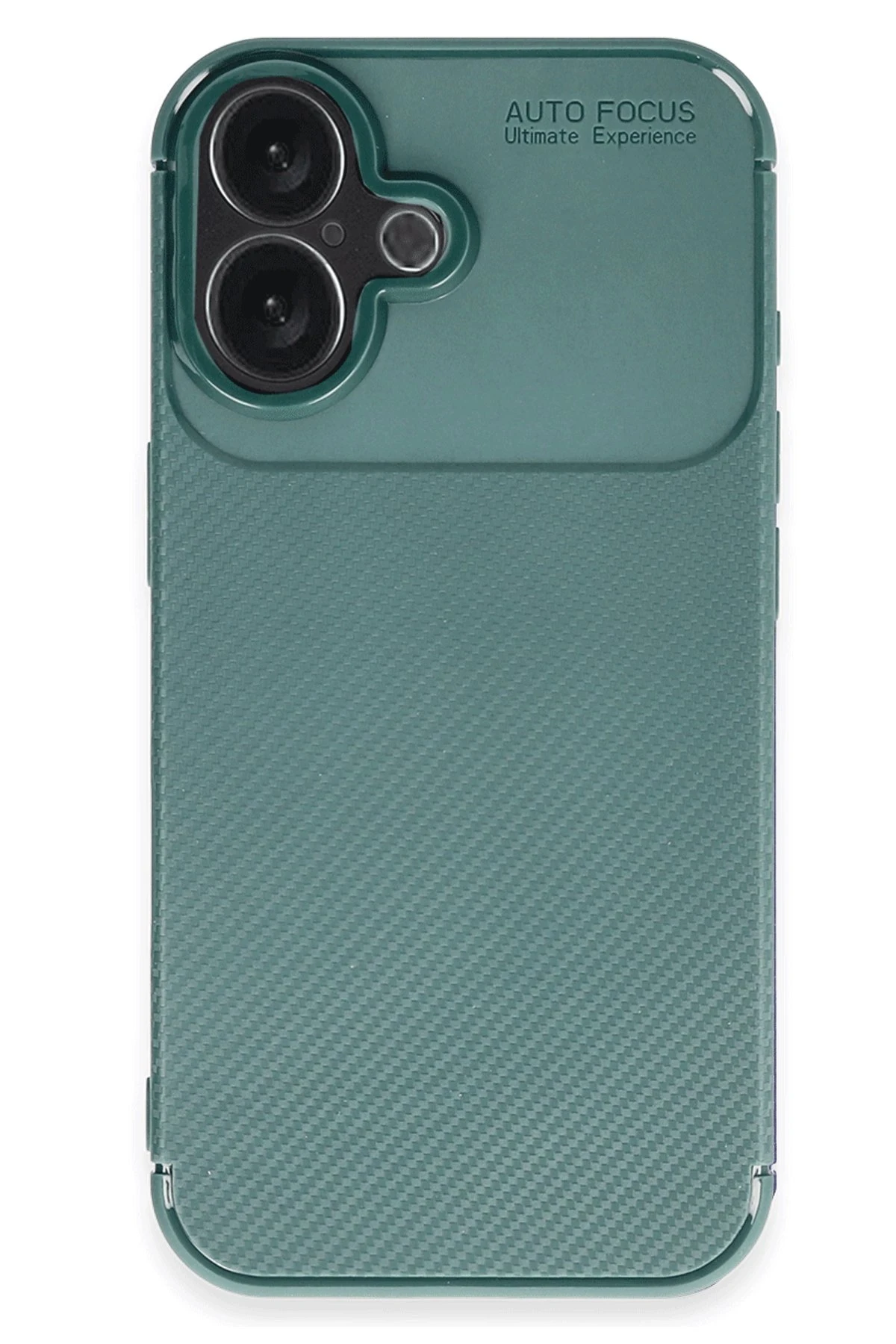 Newface iPhone 16 Plus Kılıf Auto Focus Karbon Kapak - Koyu Yeşil - Görsel 4