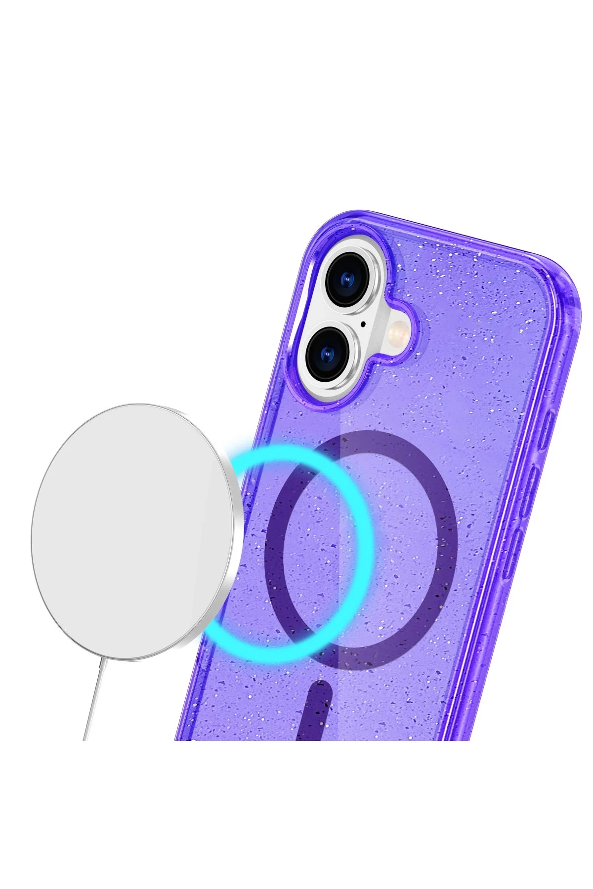 Newface iPhone 16 Plus Kılıf Star Magsafe Kapak - Mor - Görsel 4