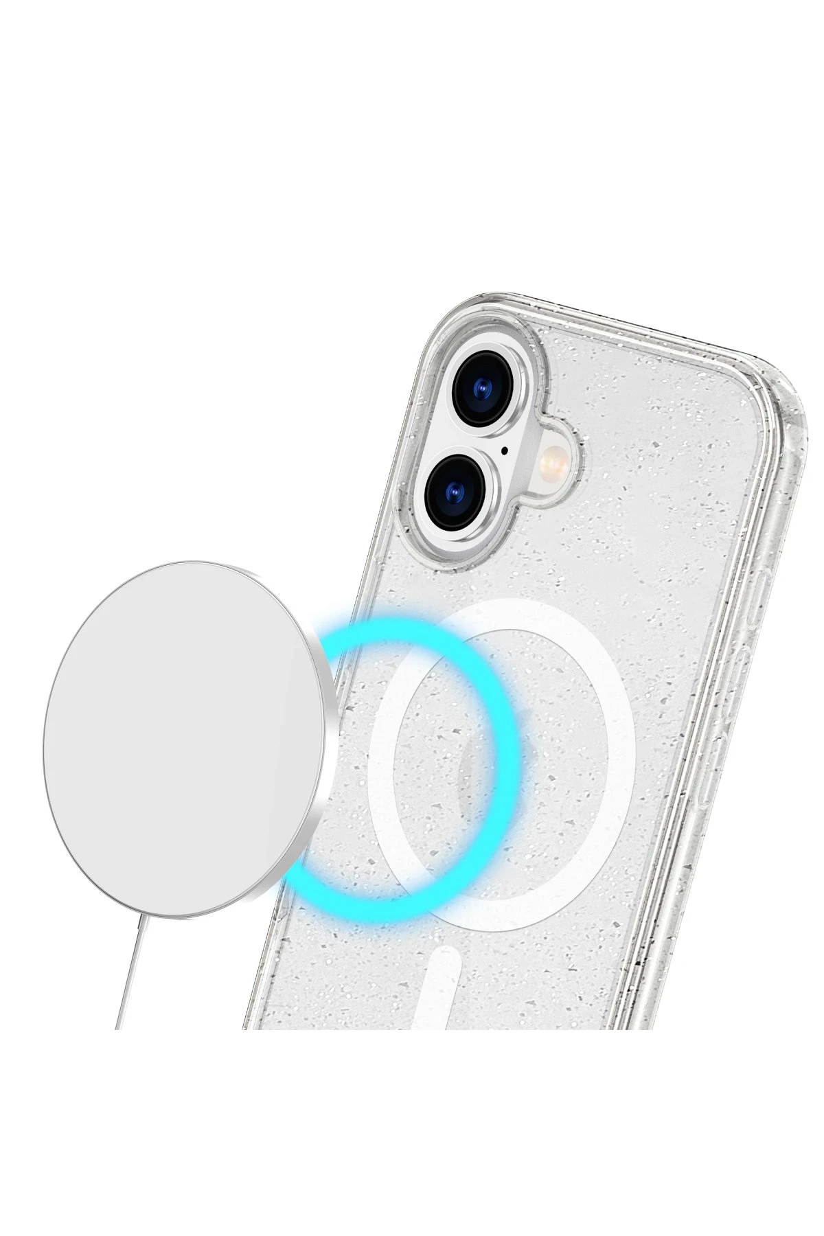 Newface iPhone 16 Plus Kılıf Star Magsafe Kapak - Şeffaf - Görsel 4