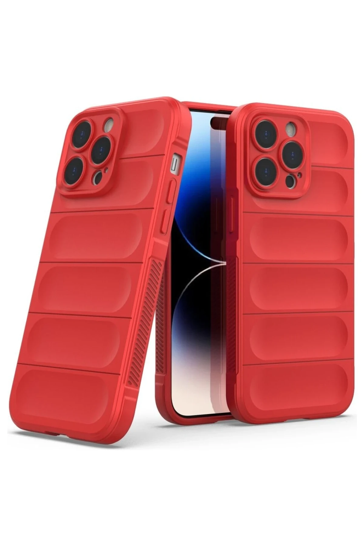 Newface iPhone 16 Pro Max Kılıf Optimum Silikon - Kırmızı - Görsel 4