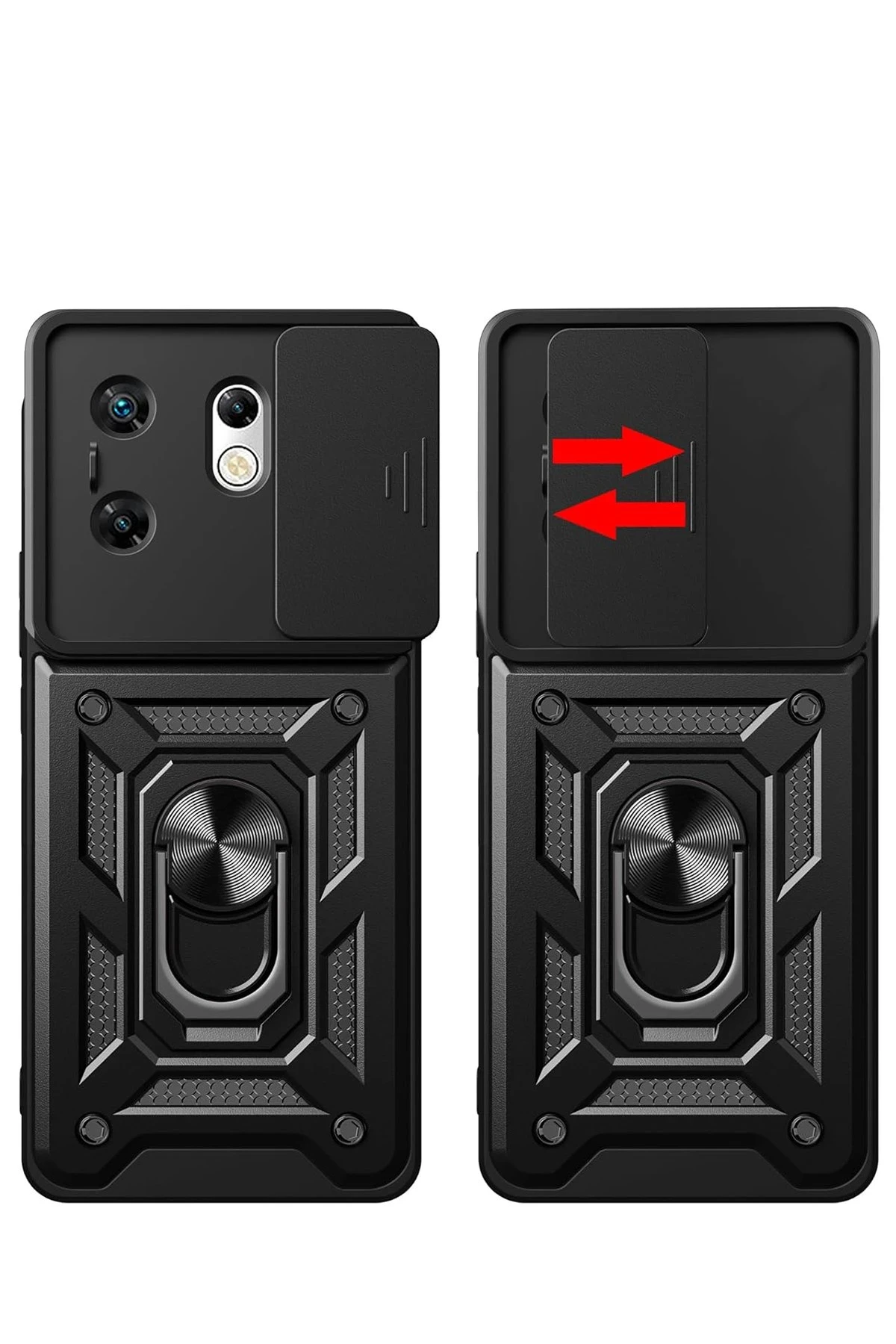 Newface İnfinix Zero 30 4G Kılıf Pars Lens Yüzüklü Silikon - Yeşil - Görsel 3