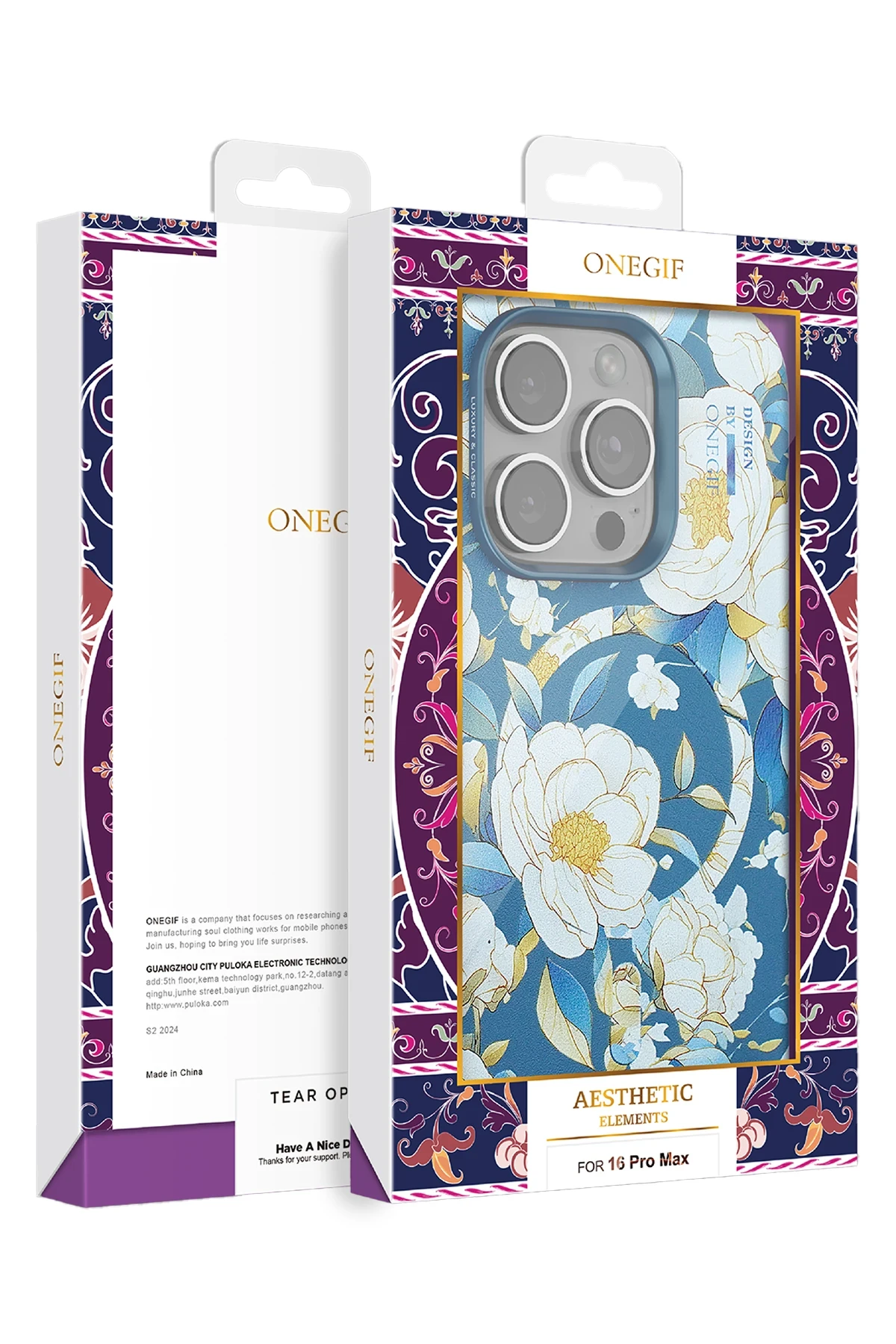 Onegif iPhone 14 Flower Series Magsafe Kapak - Gri - Görsel 4