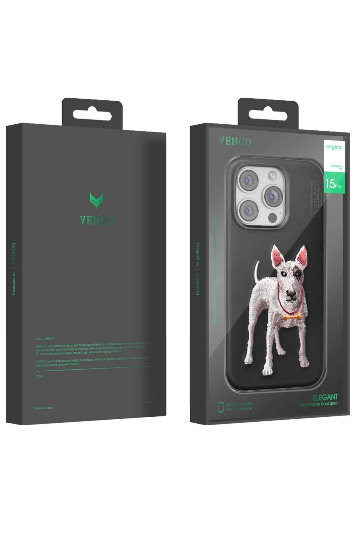 Venco iPhone 14 Pro Max Perma Desenli Kapak - Siyah - Görsel 5