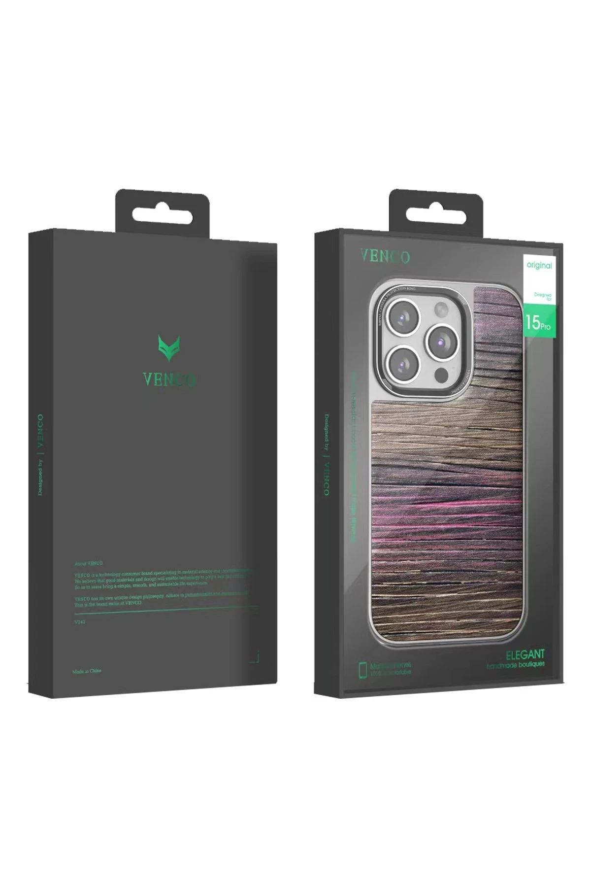 Venco iPhone 15 Pro Max Wave Kapak - Pembe - Görsel 3