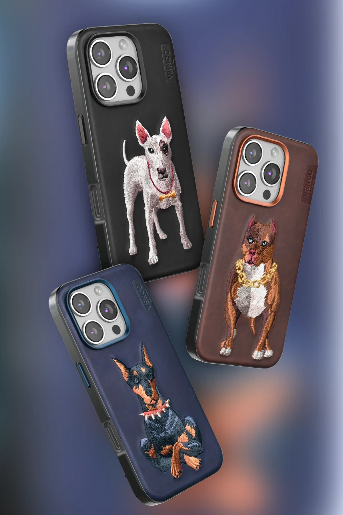 Venco iPhone 16 Perma Desenli Kapak - Lacivert - Görsel 3