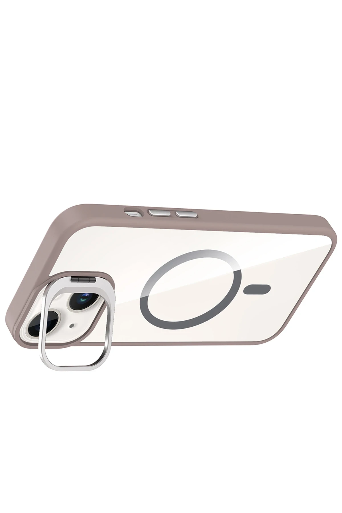 Joko Apple iPhone 15 Plus Remim Lensli Magsafe Standlı Kapak - Titan Gri - Görsel 3