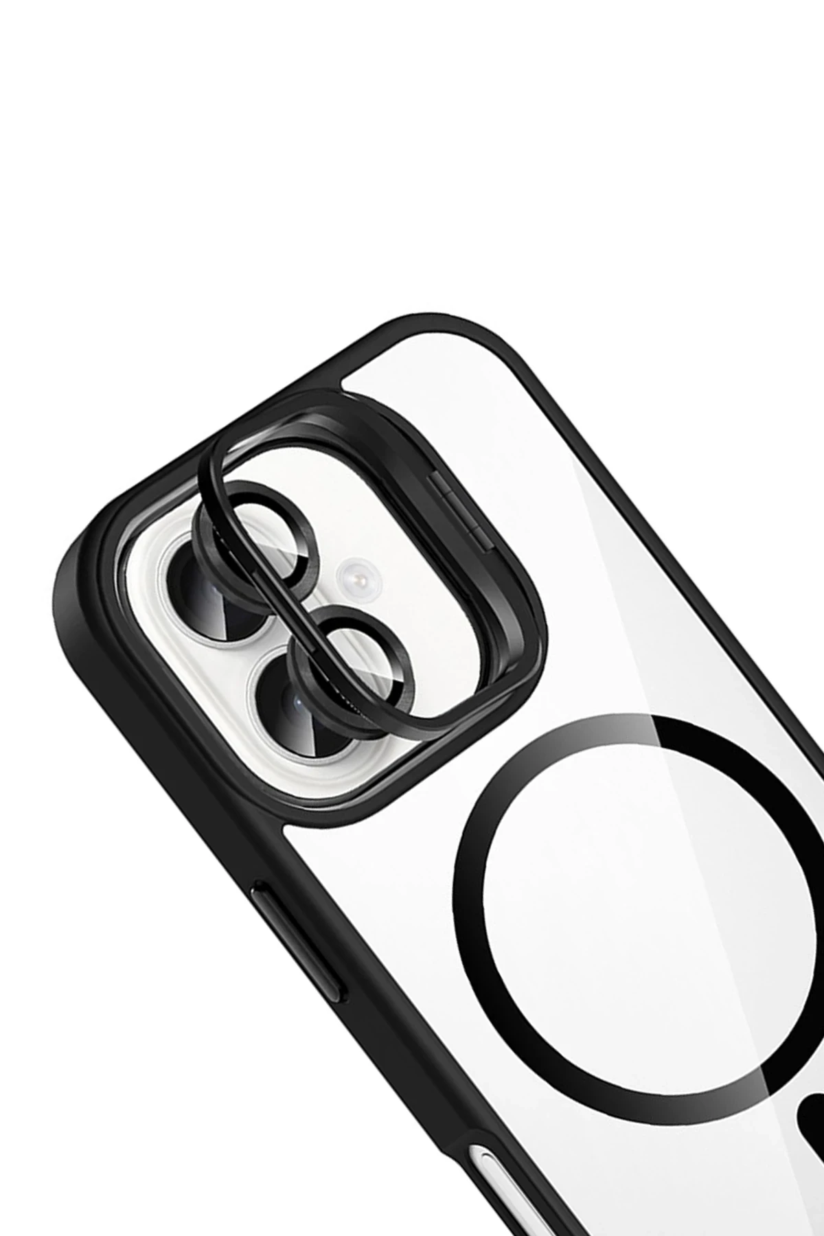 Joko Apple iPhone 16 Remim Lensli Magsafe Standlı Kapak - Siyah - Görsel 4