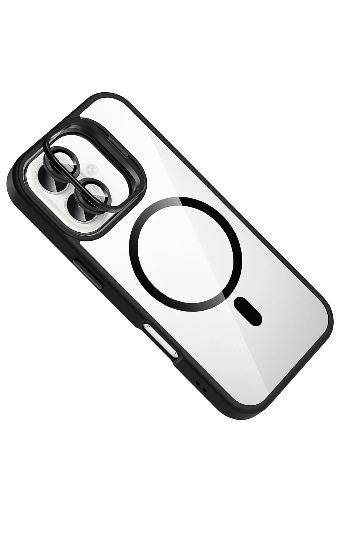 Joko Apple iPhone 17 Remim Lensli Magsafe Standlı Kapak - Siyah - Görsel 3