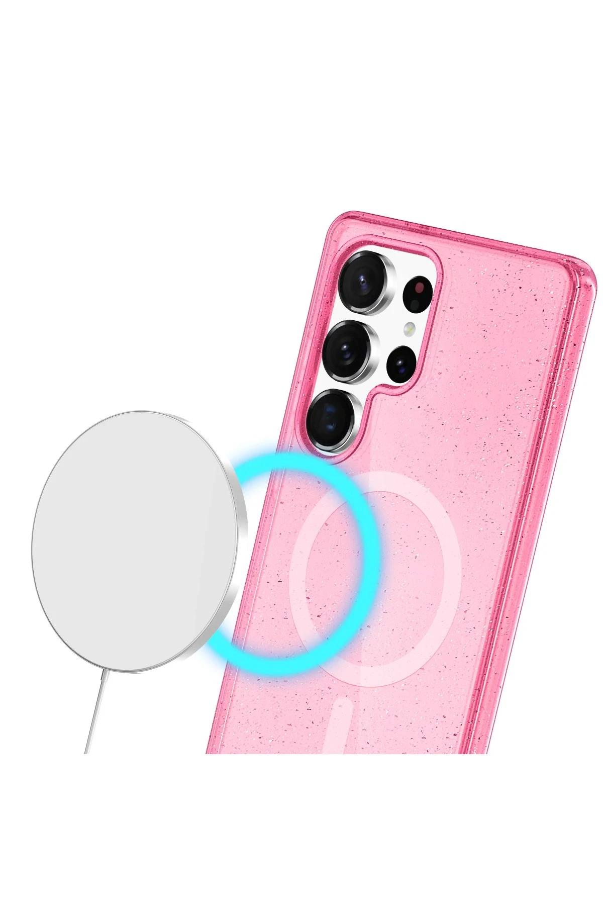 Joko Samsung Galaxy S23 Ultra Kılıf Star Magsafe Kapak - Pembe - Görsel 4