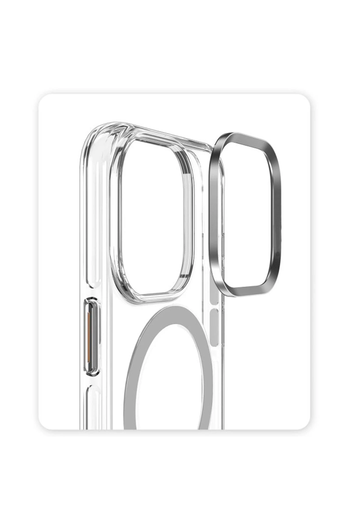 Joko iPhone 15 Pro Kılıf Crystal Magsafe Kapak - Şeffaf - Görsel 3