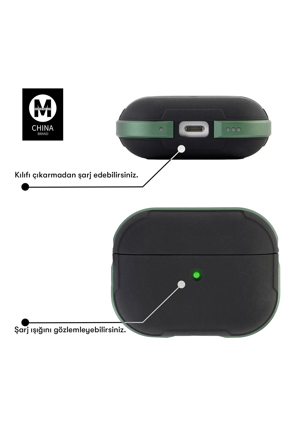 Movenchy Airpods 3 (3.nesil) MO-A8 Armor Kılıf - Sierra Blue - Görsel 4