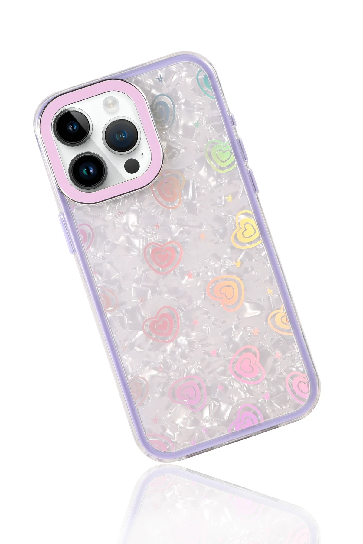 Newface Apple iPhone 14 Lumi Desenli Kapak - Mor - Görsel 4