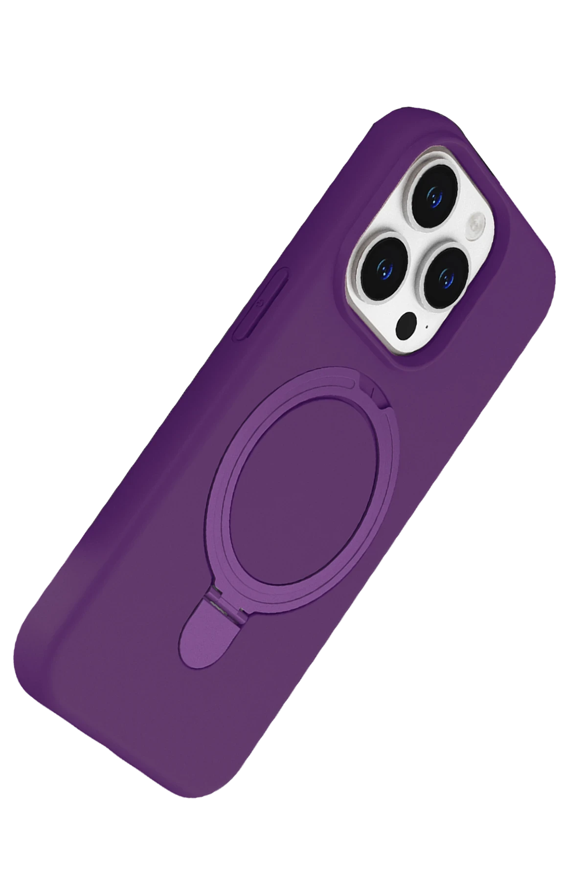 Newface Apple iPhone 14 Pro Max Regal Magsafe Standlı Kapak - Derin Mor - Görsel 3
