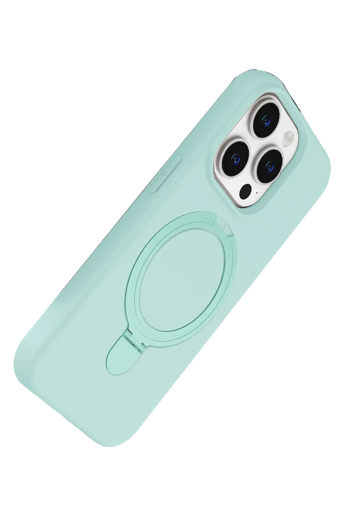 Newface Apple iPhone 14 Pro Max Regal Magsafe Standlı Kapak - Su Yeşili - Görsel 3