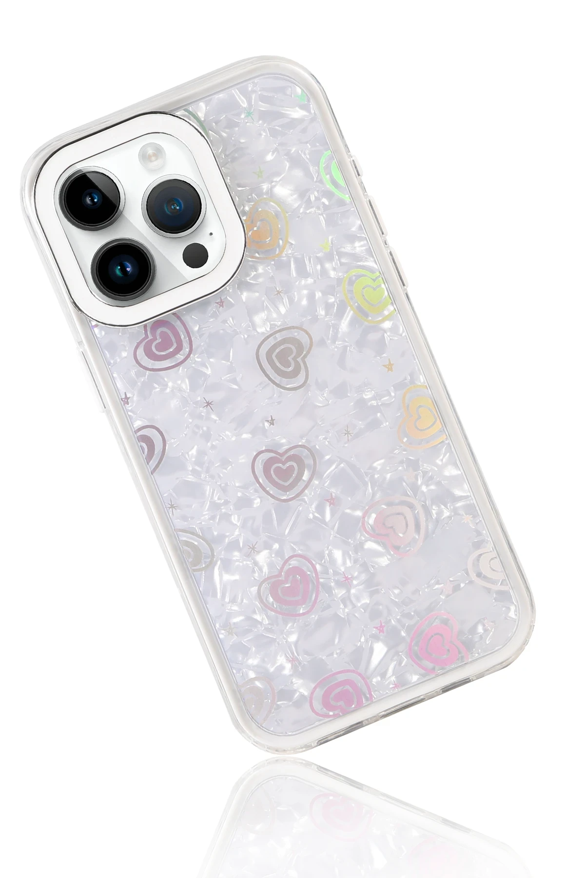 Newface Apple iPhone 15 Lumi Desenli Kapak - Beyaz - Görsel 4
