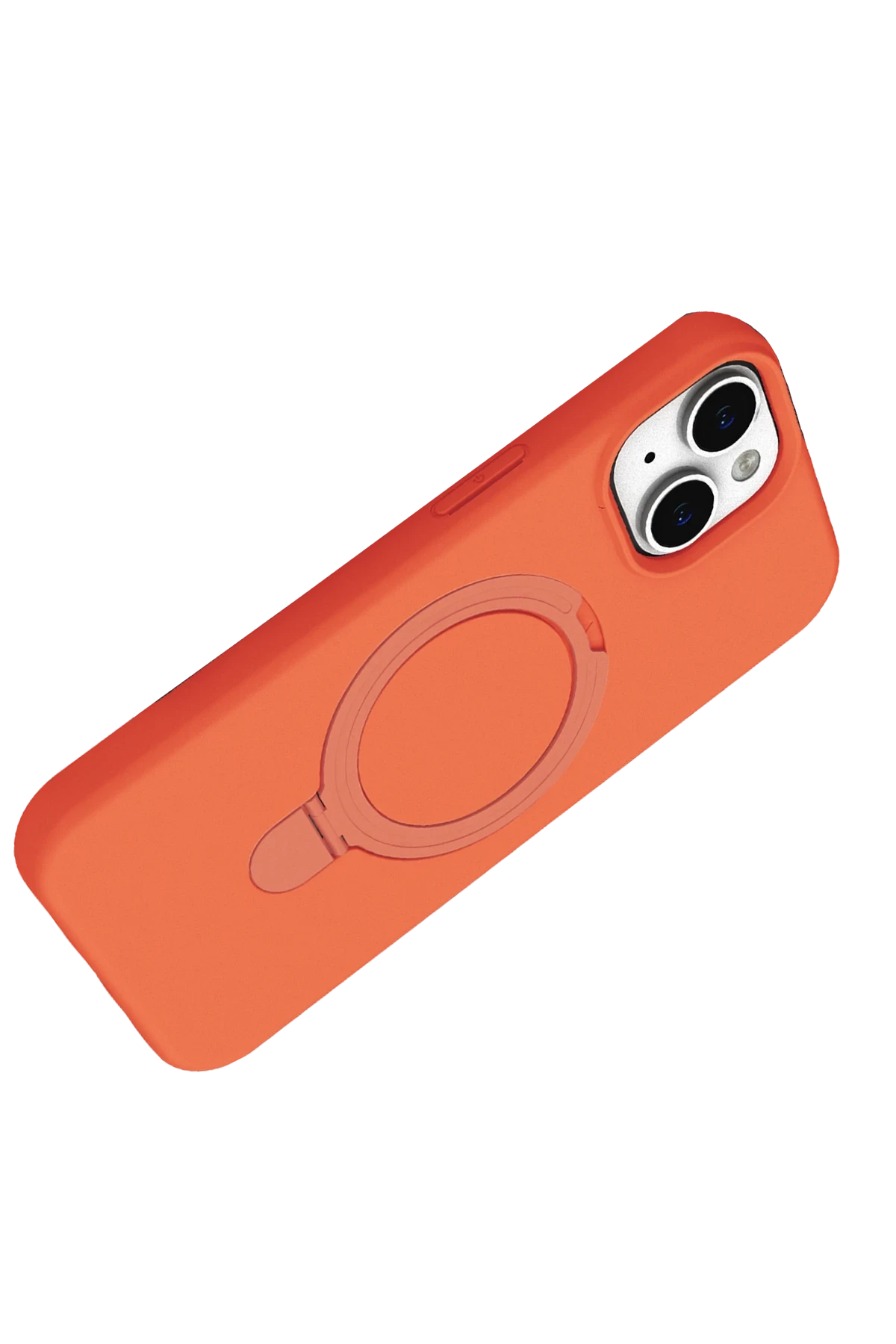 Newface Apple iPhone 15 Plus Regal Magsafe Standlı Kapak - Turuncu - Görsel 4